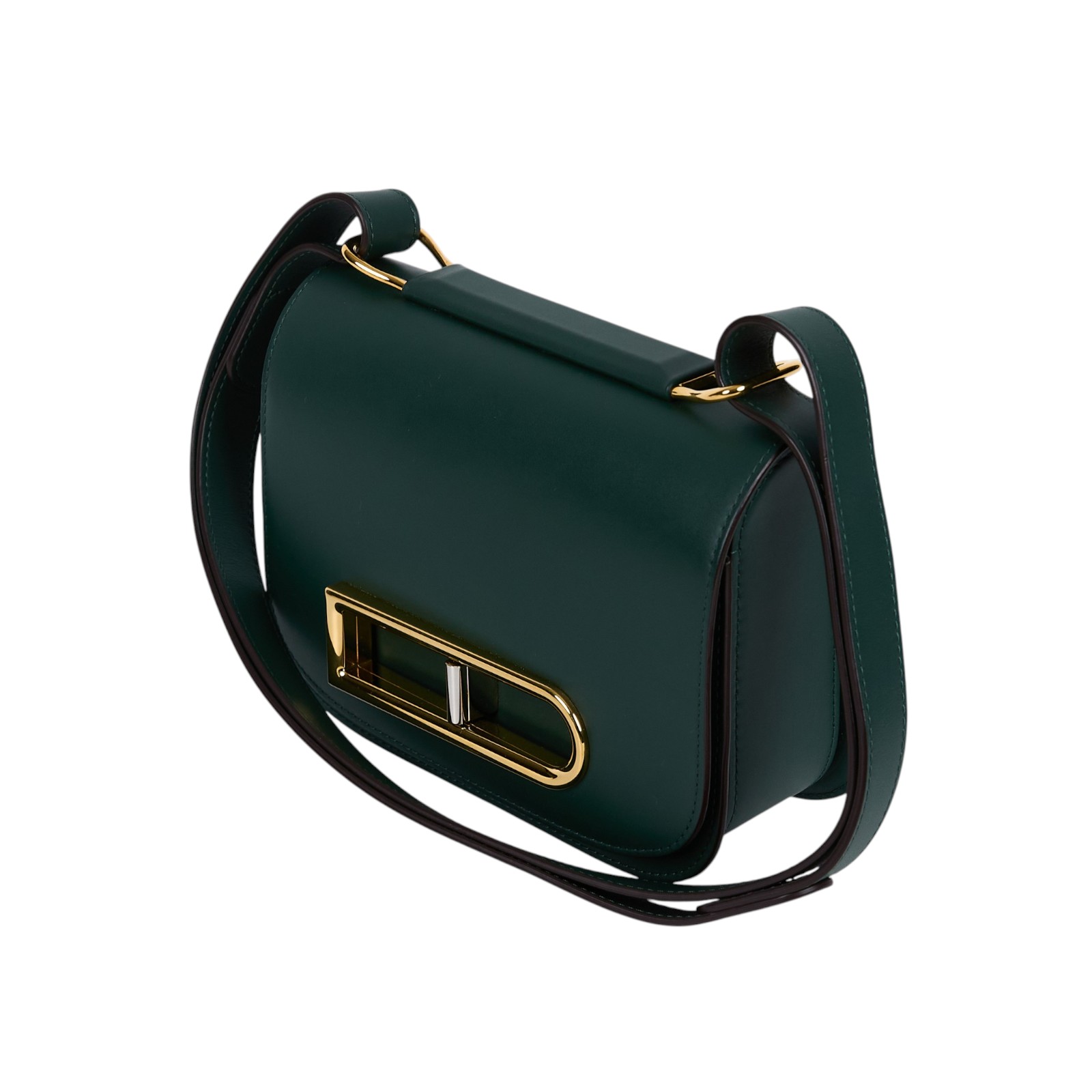 德爾沃 DELVAUX  Lingot 肩背包 AA0574BJF0AZDDG 綠色金扣Lingot in Olen Calf 防塵袋/未記載保書