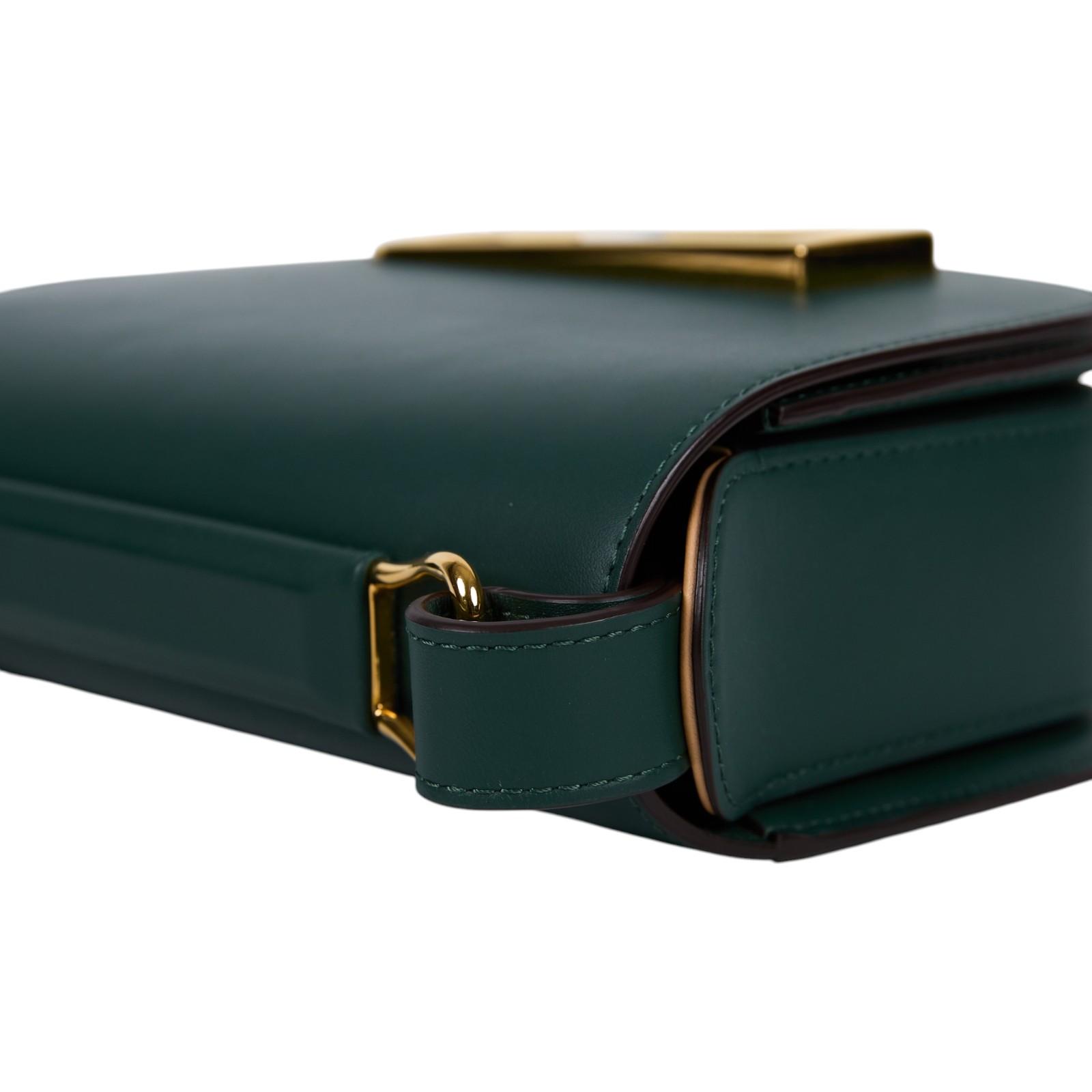 德爾沃 DELVAUX  Lingot 肩背包 AA0574BJF0AZDDG 綠色金扣Lingot in Olen Calf 防塵袋/未記載保書