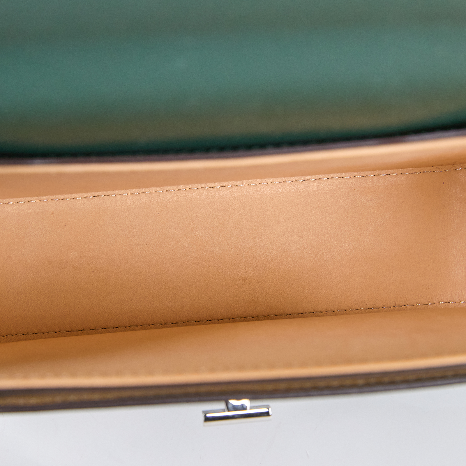 德爾沃 DELVAUX  Lingot 肩背包 AA0574BJF0AZDDG 綠色金扣Lingot in Olen Calf 防塵袋/未記載保書