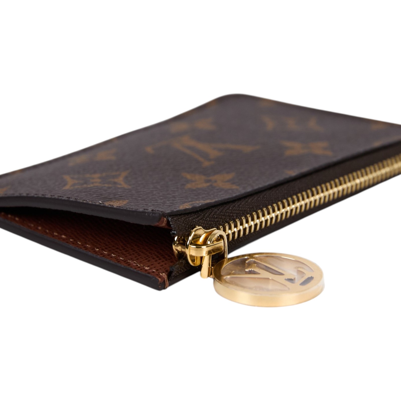 路易威登 LOUIS VUITTON Romy 名片夾 經典帆布 棕色 M81880 晶片款 原花Romy 名片夾 原廠盒子/防塵袋/購買證明