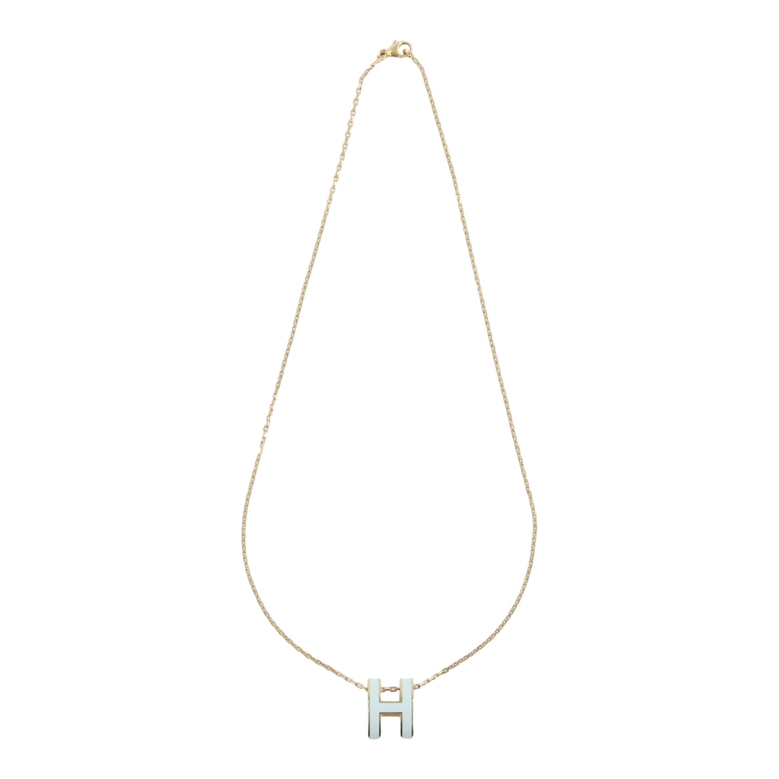 愛馬仕 Hermes Pop H 墜飾 白色 H147991FO49 /ST 02 60 白金POP H項鍊 大 原廠盒子/內襯