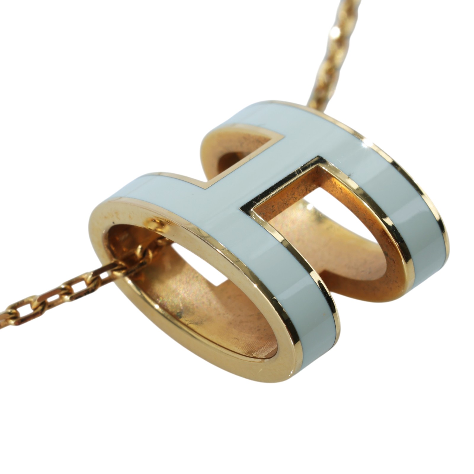 愛馬仕 Hermes Pop H 墜飾 白色 H147991FO49 /ST 02 60 白金POP H項鍊 大 原廠盒子/內襯