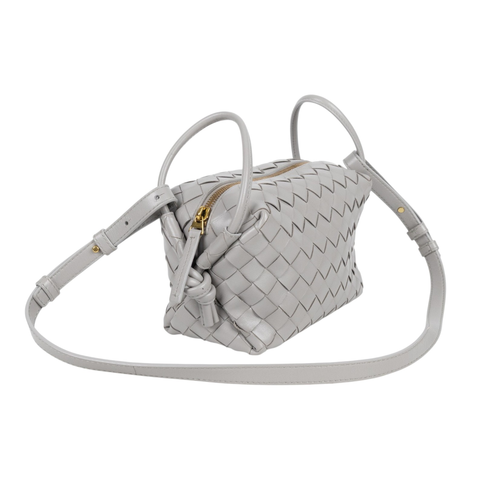 寶緹嘉 BOTTEGA VENETA Loop Top 編織 手提包 肩背包 796615V2HL1 灰TOP HANDLE LOOP 防塵袋
