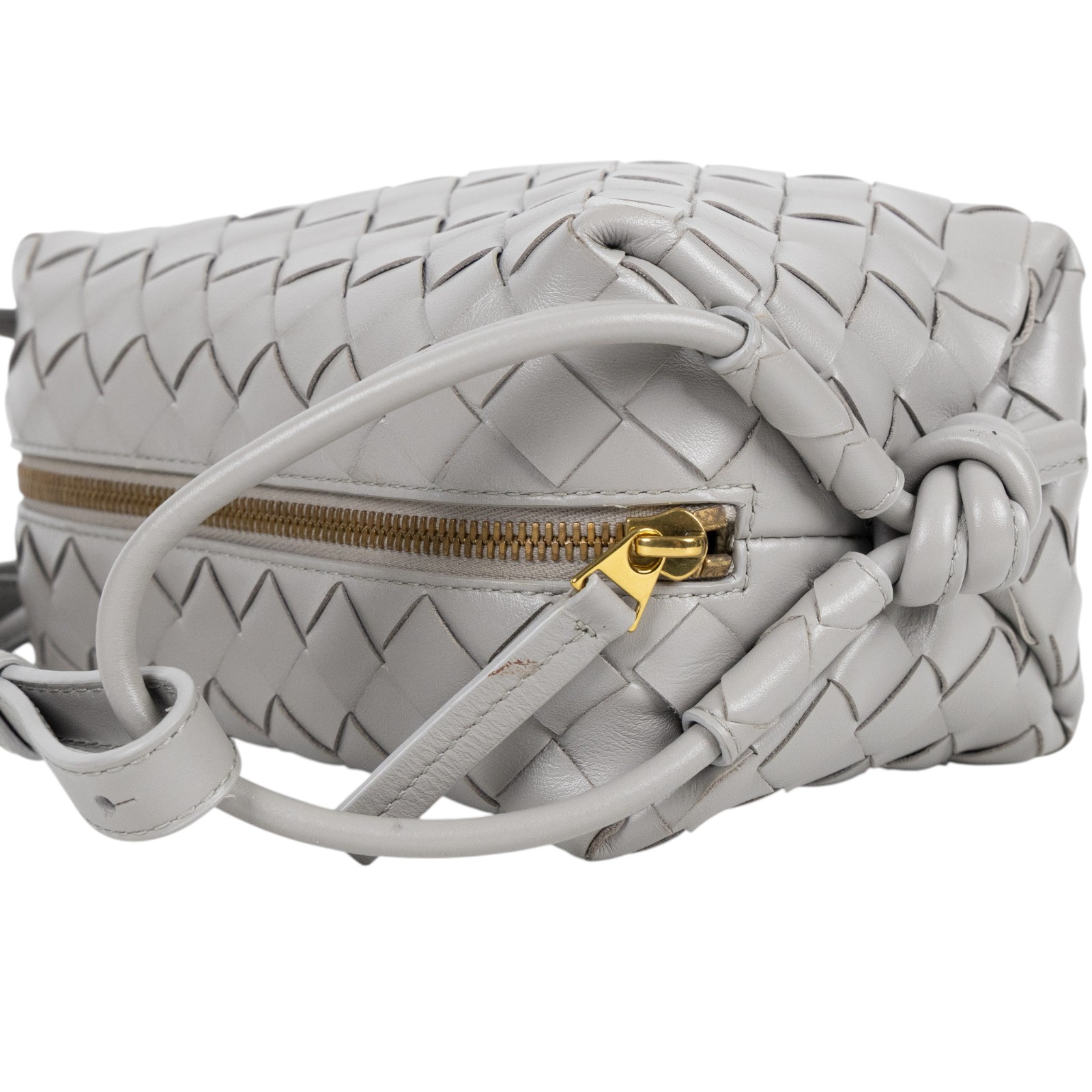 寶緹嘉 BOTTEGA VENETA Loop Top 編織 手提包 肩背包 796615V2HL1 灰TOP HANDLE LOOP 防塵袋