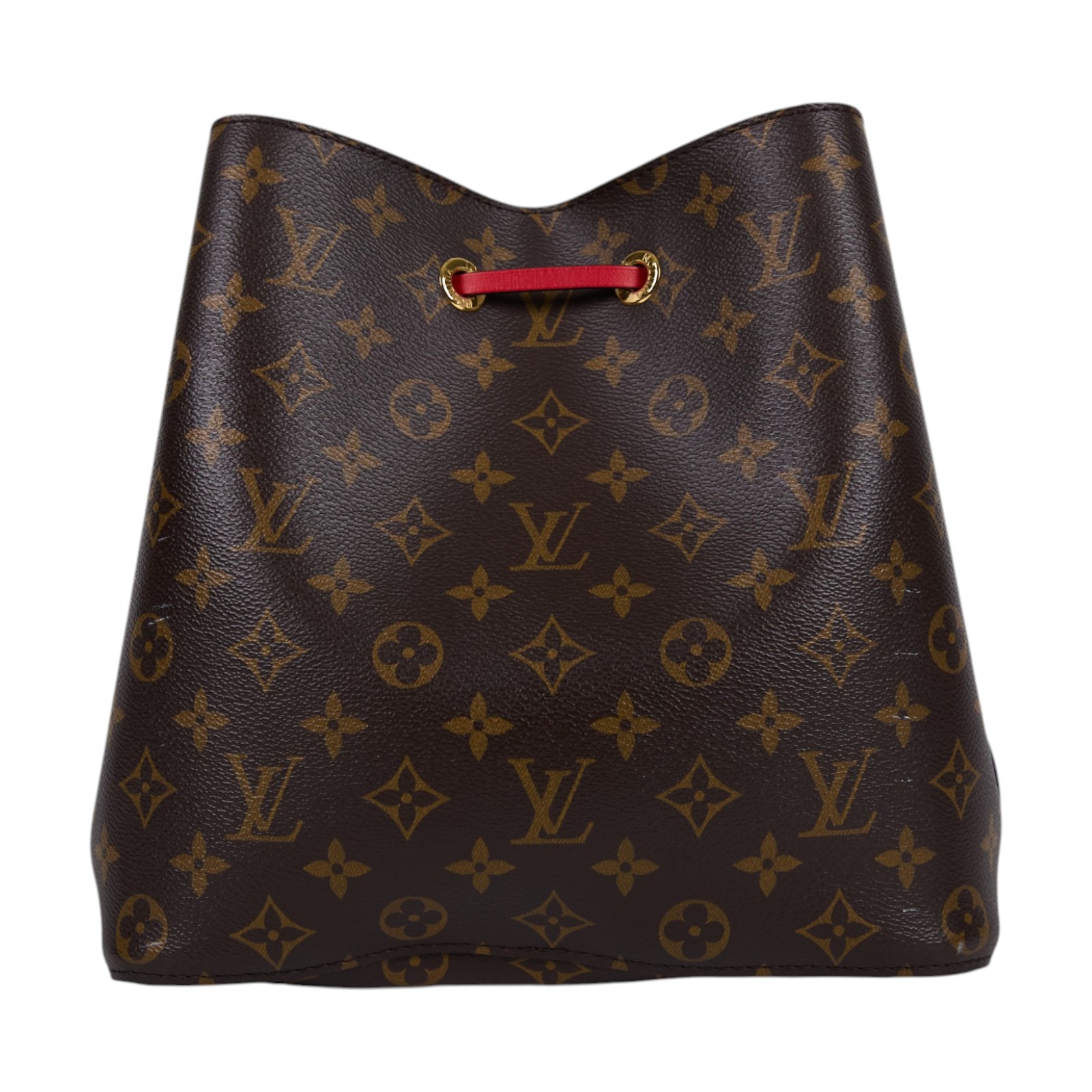 路易威登 LOUIS VUITTON NéoNoé MM 經典帆布 肩背 水桶包 紅色 M44021 原花紅NEONOE水桶包 背帶