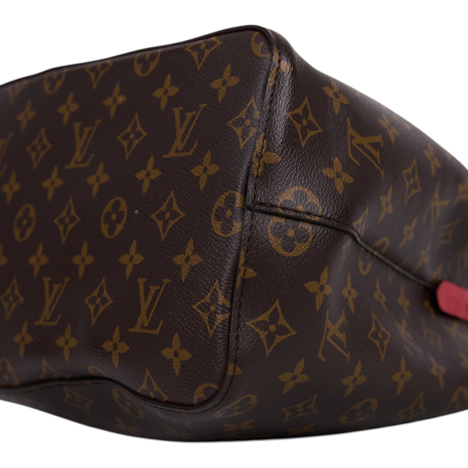 路易威登 LOUIS VUITTON NéoNoé MM 經典帆布 肩背 水桶包 紅色 M44021 原花紅NEONOE水桶包 背帶