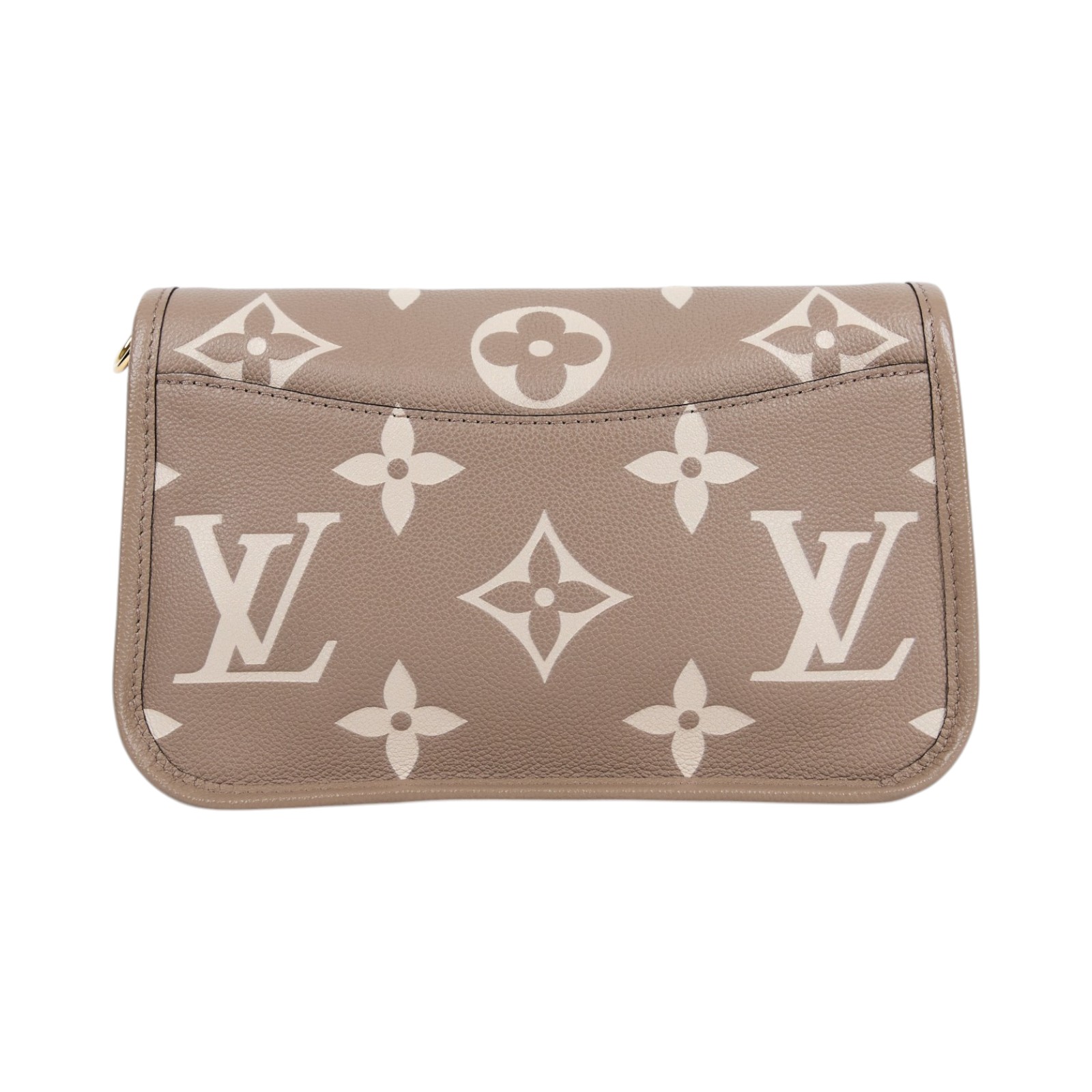 路易威登 LOUIS VUITTON Diane 腋下包法棍 單肩背包 斑鳩灰 奶油色 M46583 晶片款 斑鳩灰DIANE 原廠盒子/防塵袋/背帶/購買證明