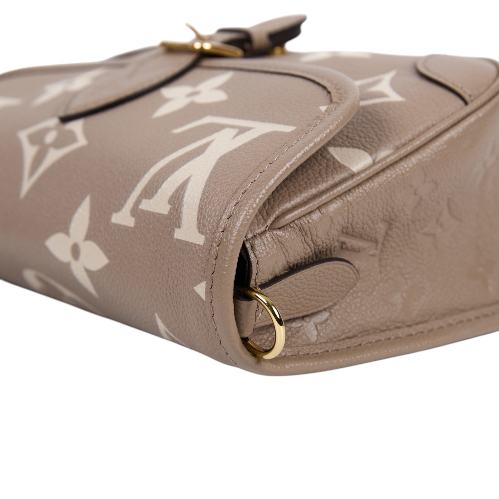 路易威登 LOUIS VUITTON Diane 腋下包法棍 單肩背包 斑鳩灰 奶油色 M46583 晶片款 斑鳩灰DIANE 原廠盒子/防塵袋/背帶/購買證明