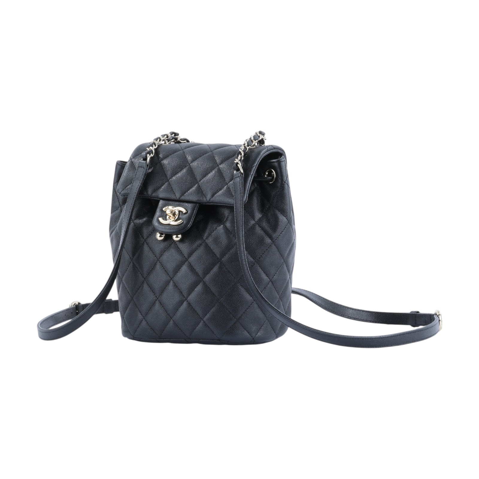 香奈兒 CHANEL 菱格 小型 雙肩 後背包 AS4058 晶片款 淡金荔枝後背包 原廠盒子/防塵袋