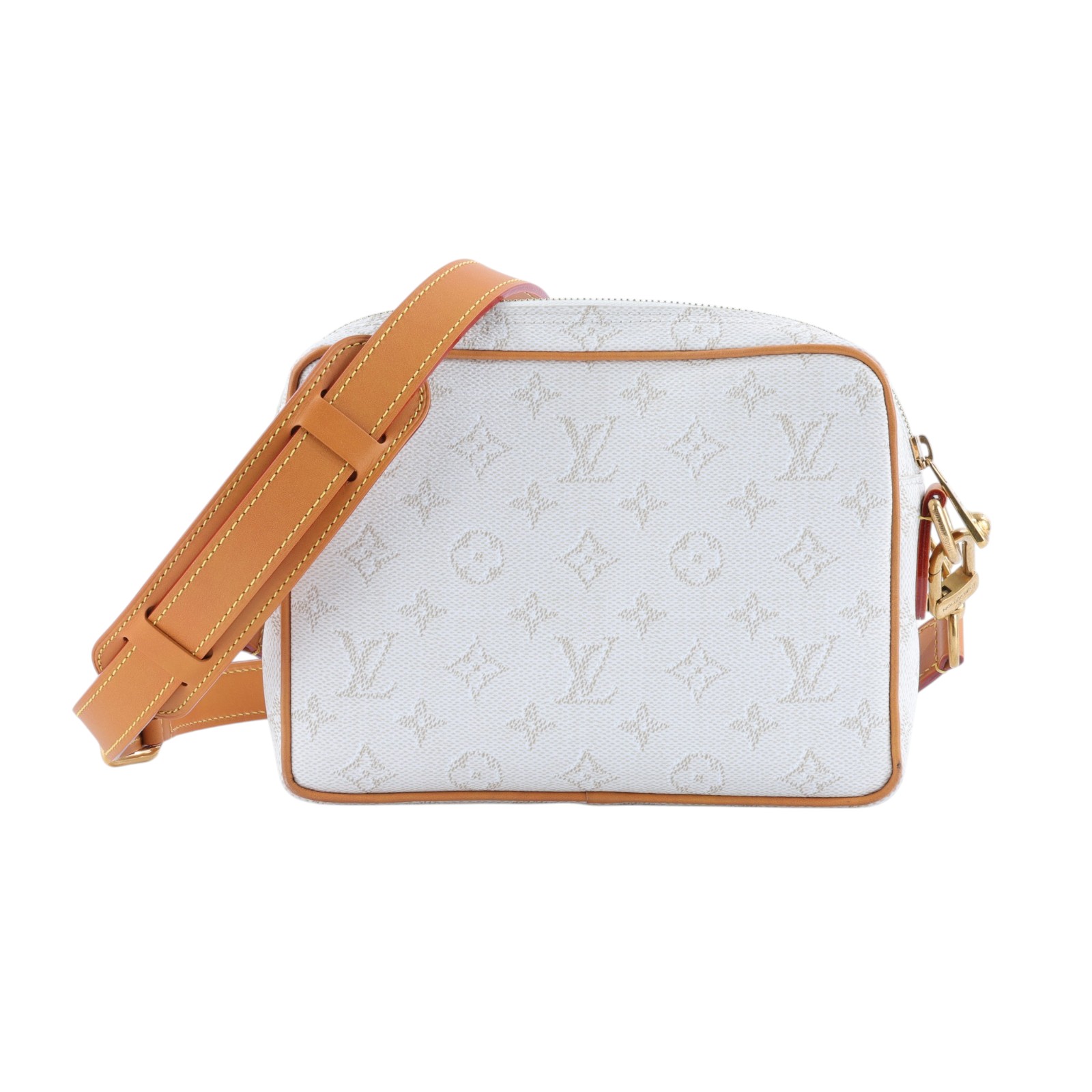 路易威登 LOUIS VUITTON Nil 相機包 肩背包 斜背包 M14682 晶片款 白原花Nil 相機包 原廠盒子/防塵袋/購買證明