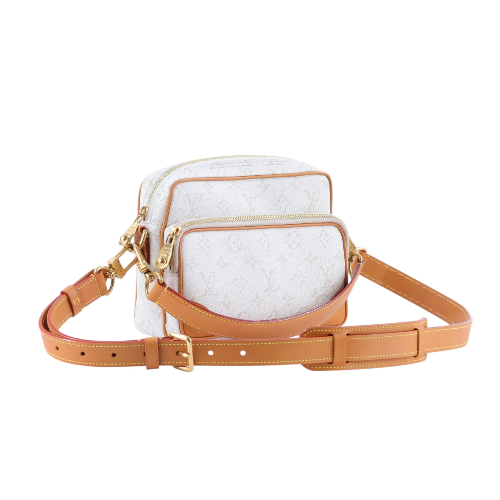 路易威登 LOUIS VUITTON Nil 相機包 肩背包 斜背包 M14682 晶片款 白原花Nil 相機包 原廠盒子/防塵袋/購買證明