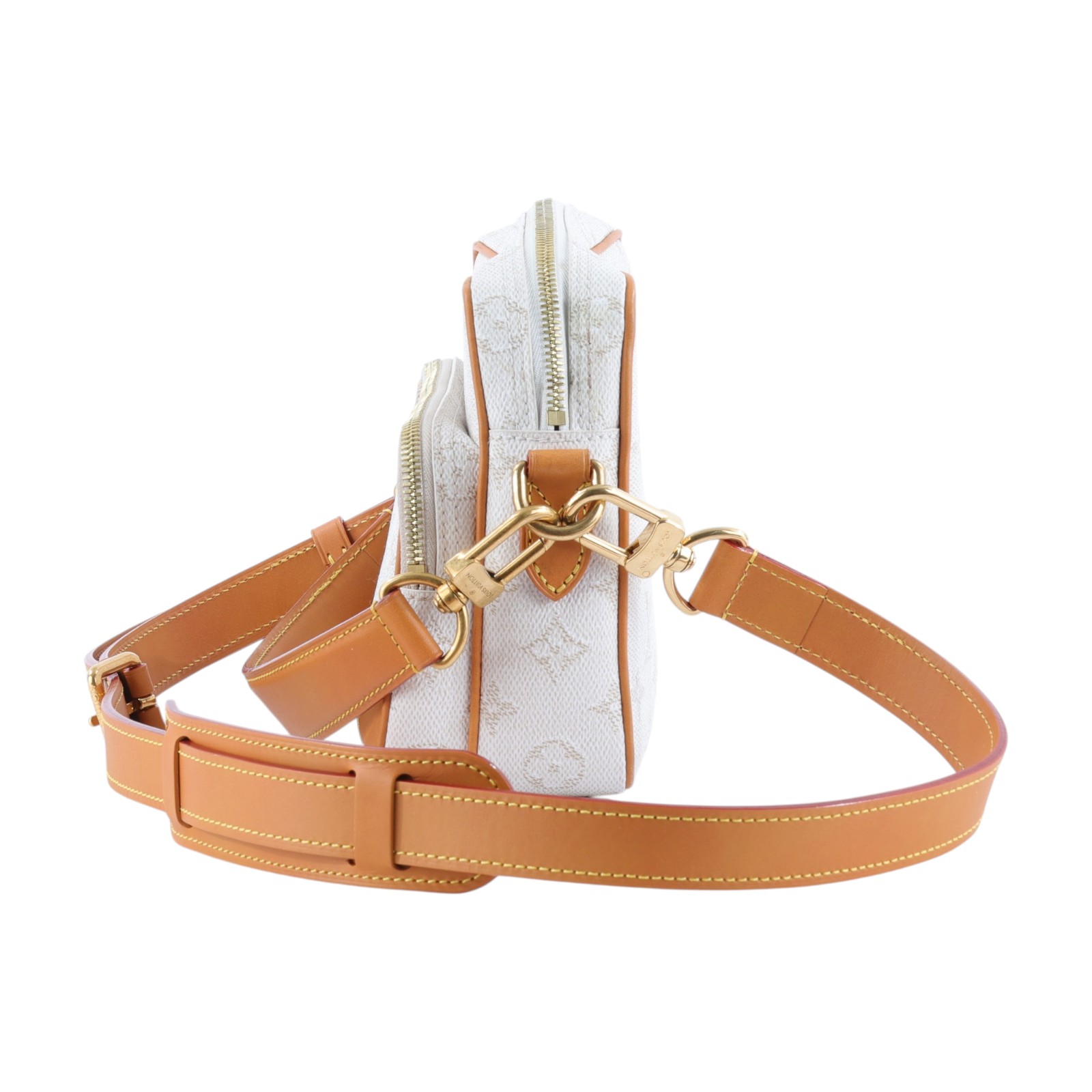 路易威登 LOUIS VUITTON Nil 相機包 肩背包 斜背包 M14682 晶片款 白原花Nil 相機包 原廠盒子/防塵袋/購買證明
