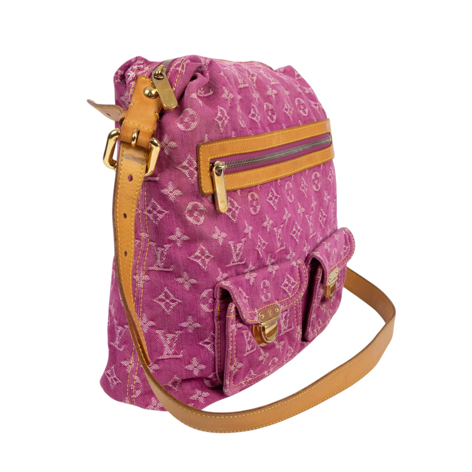 路易威登 LOUIS VUITTON Baggy GM 肩背包 斜背包 M95210 粉牛仔Baggy GM托特包 無附屬品