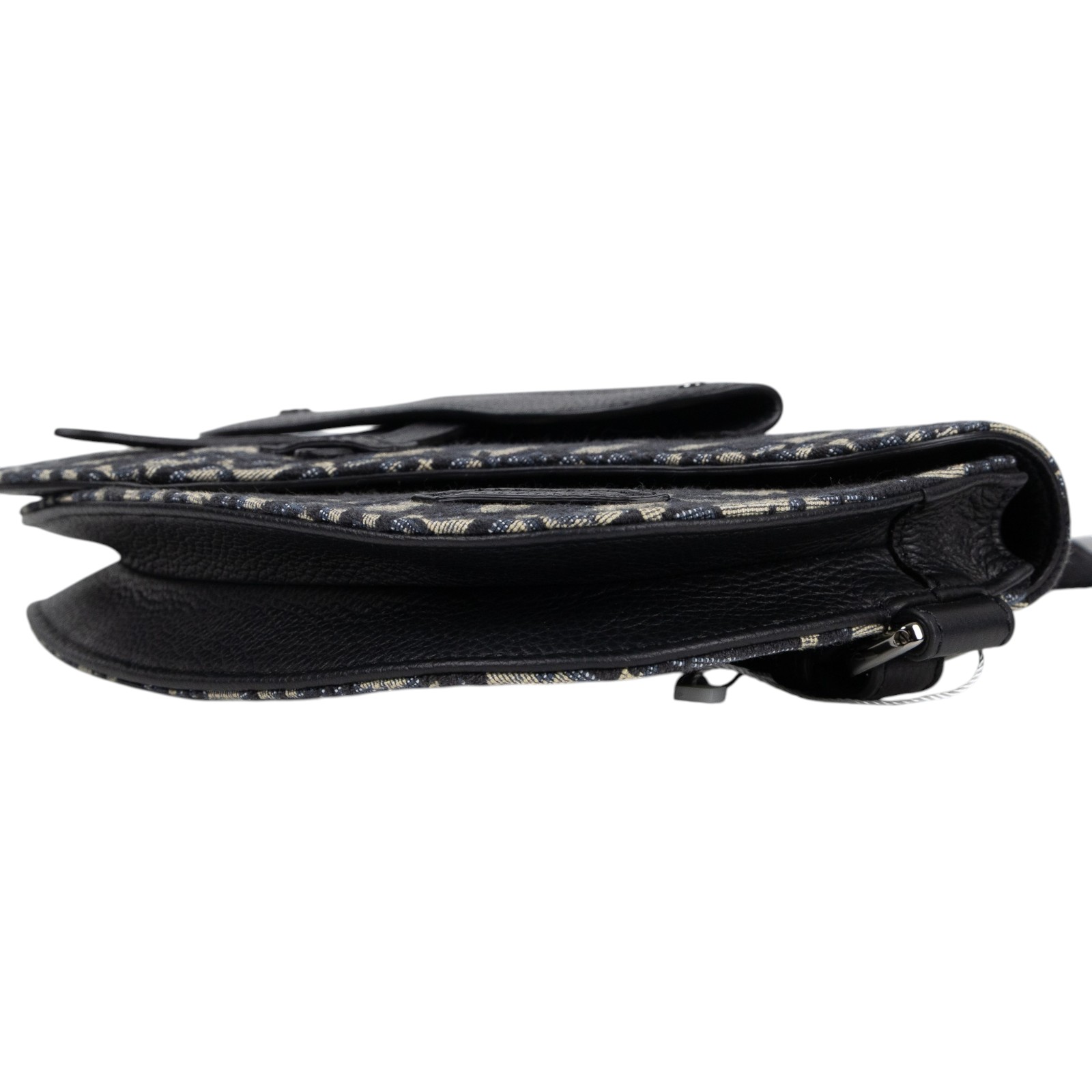 迪奧 CHRISTIAN DIOR Saddle Oblique 馬鞍包 1ADPO095YKY 藍緹花SADDLE帆布胸包 原廠盒子/防塵袋/保證卡