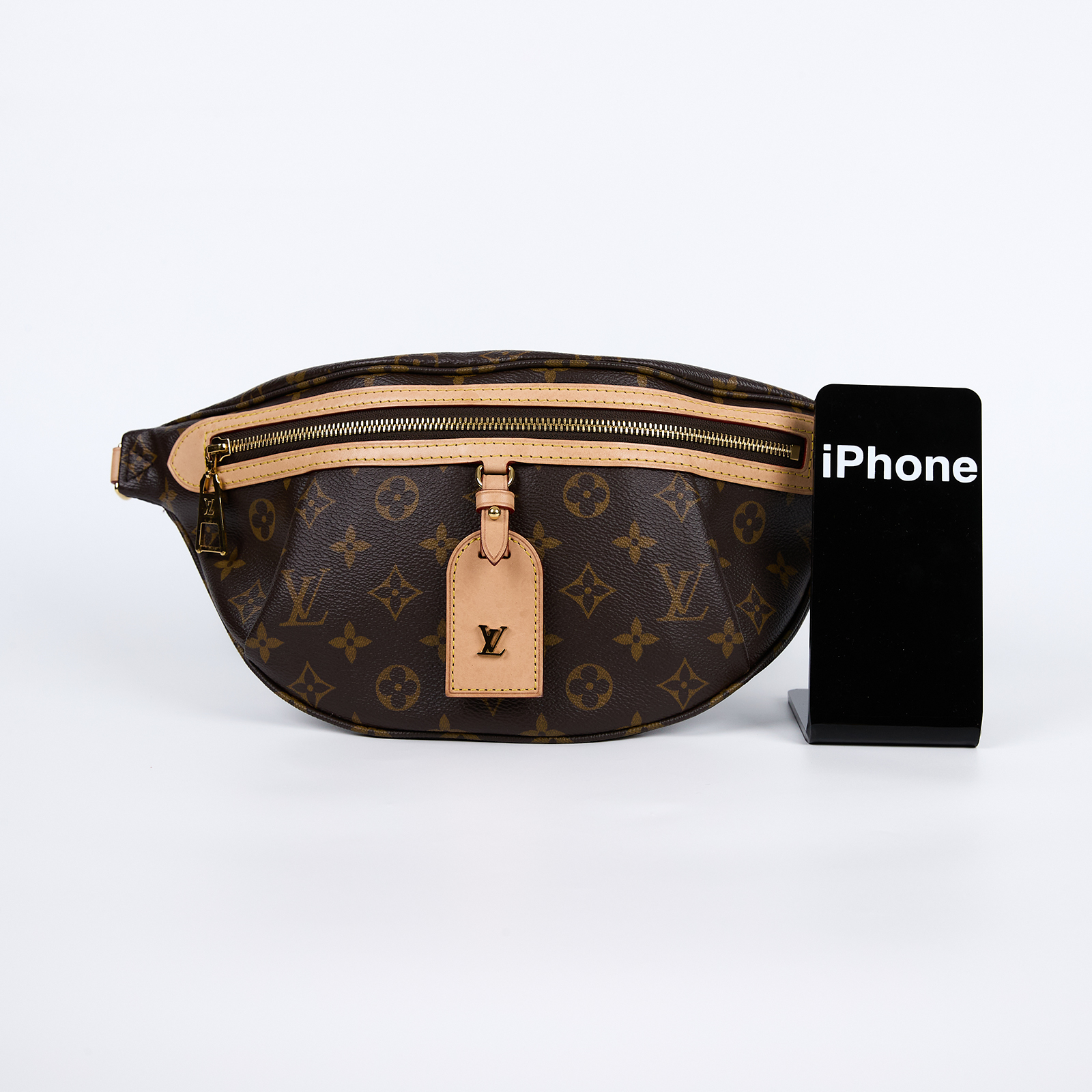 路易威登 LOUIS VUITTON High Rise 腰包 經典帆布 M46784 晶片款 原花寬背帶胸包 原廠盒子/防塵袋/購買證明