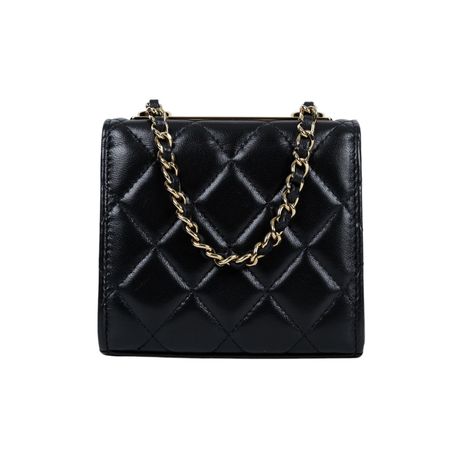 香奈兒 CHANEL Trendy 方形 迷你 口蓋包 A81633 Y60767 晶片款 黑金羊TRENDY CC迷你鍊條包 原廠盒子/防塵袋/購買證明影本