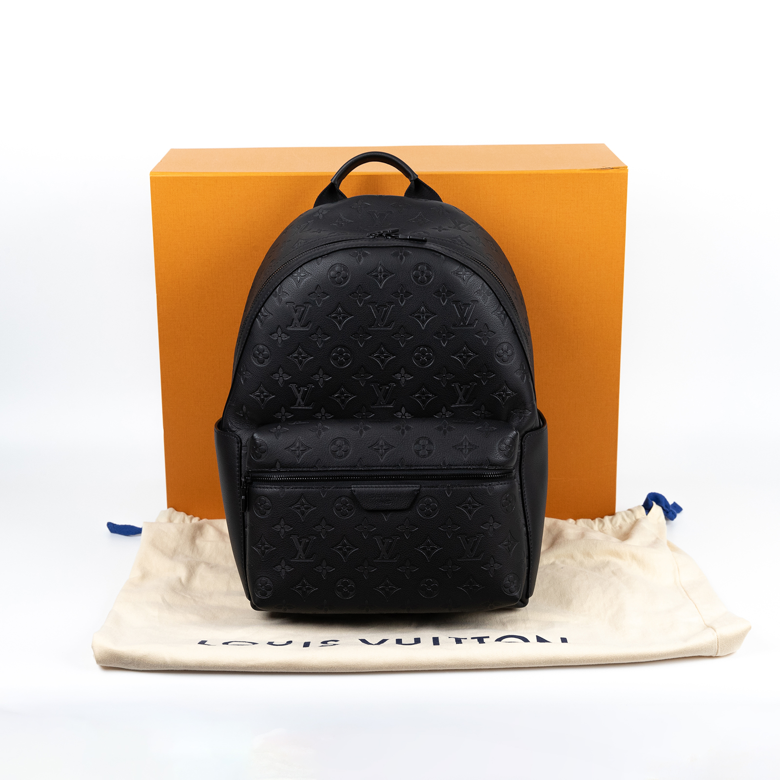 路易威登 LOUIS VUITTON Discovery 後背包 黑色 M46553 晶片款 黑壓花Discovery 背包 PM 原廠盒子/防塵袋
