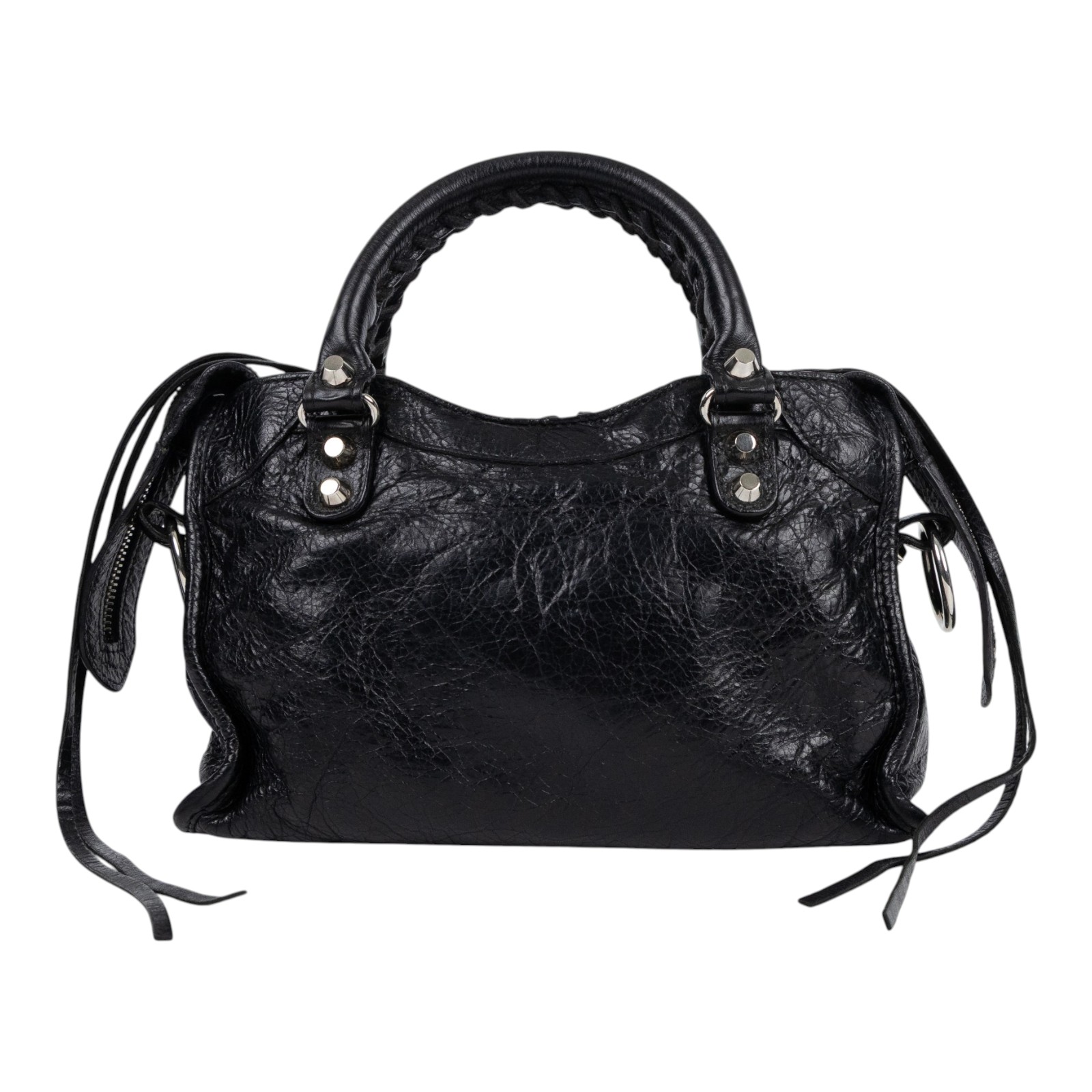 巴黎世家 BALENCIAGA Mini City 機車包 300295 黑CITY SMALL 背帶/鏡子