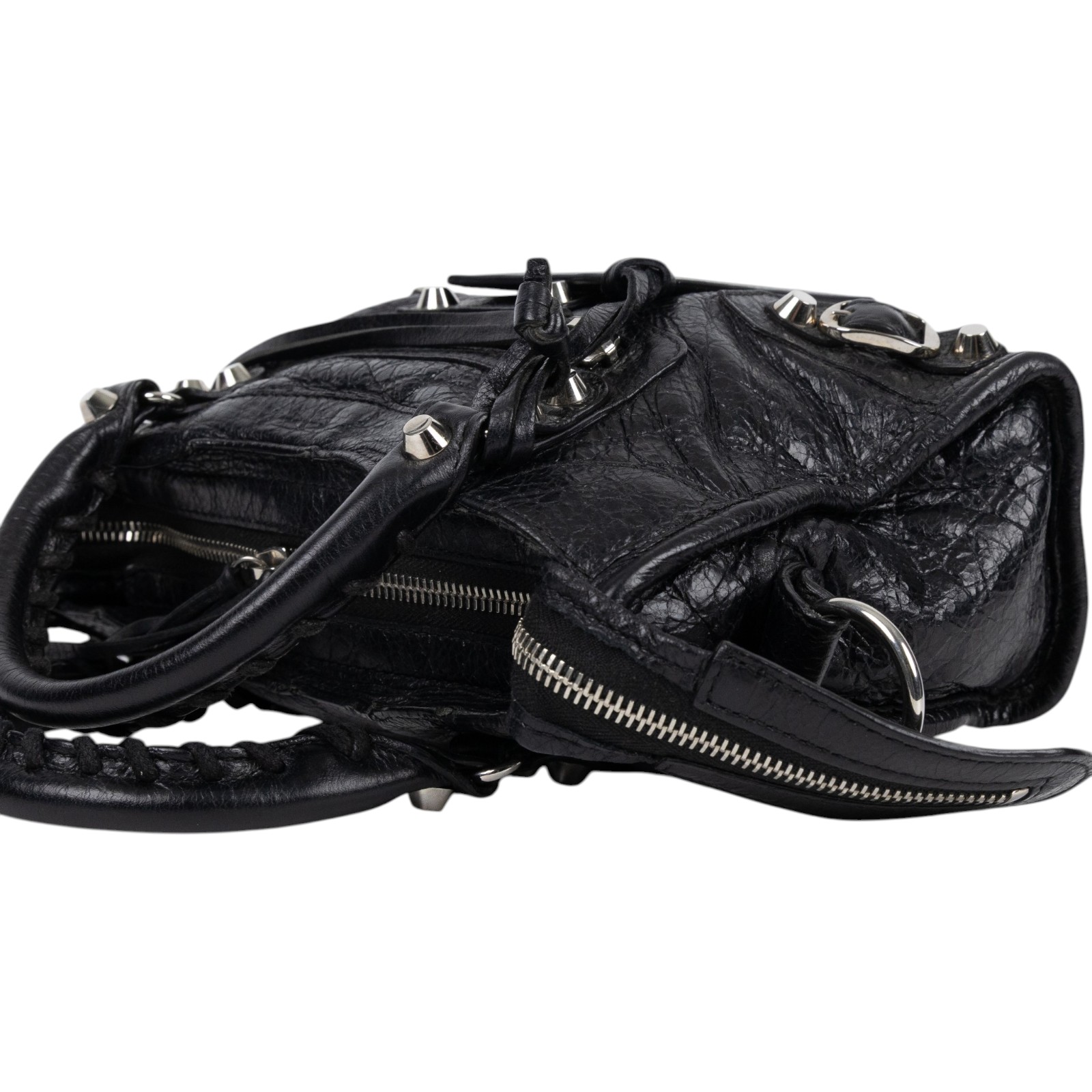 巴黎世家 BALENCIAGA Mini City 機車包 300295 黑CITY SMALL 背帶/鏡子