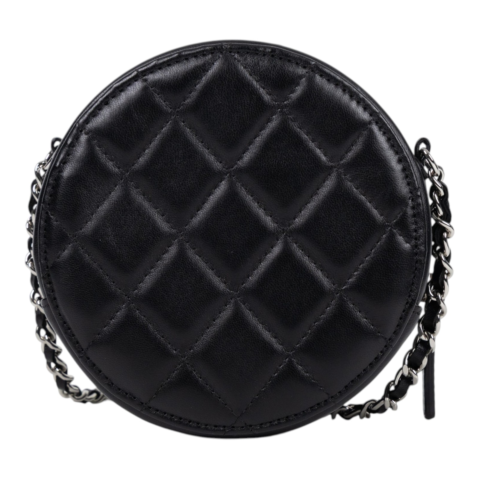 香奈兒 CHANEL CC LOGO 迷你 肩背包 斜背包 A70657 28開黑銀羊MINI圓餅包 原廠盒子/防塵袋/保證卡