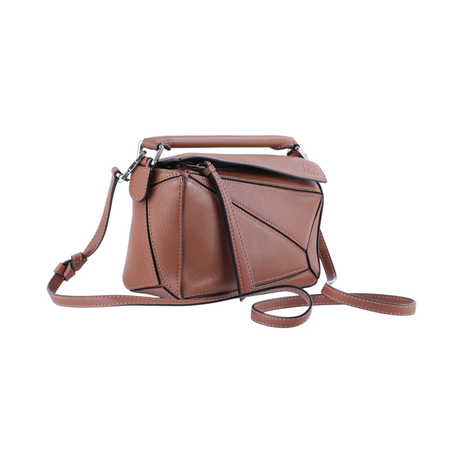 羅意威 LOEWE Small Puzzle bag 斜背包 A510S21X67 焦糖MINI PUZZLE 防塵袋