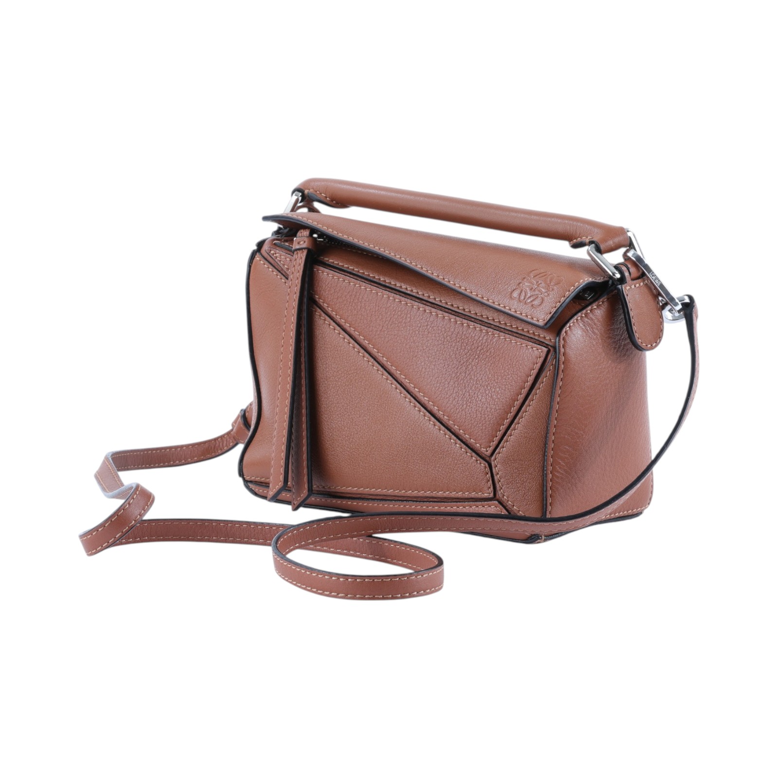 羅意威 LOEWE Small Puzzle bag 斜背包 A510S21X67 焦糖MINI PUZZLE 防塵袋