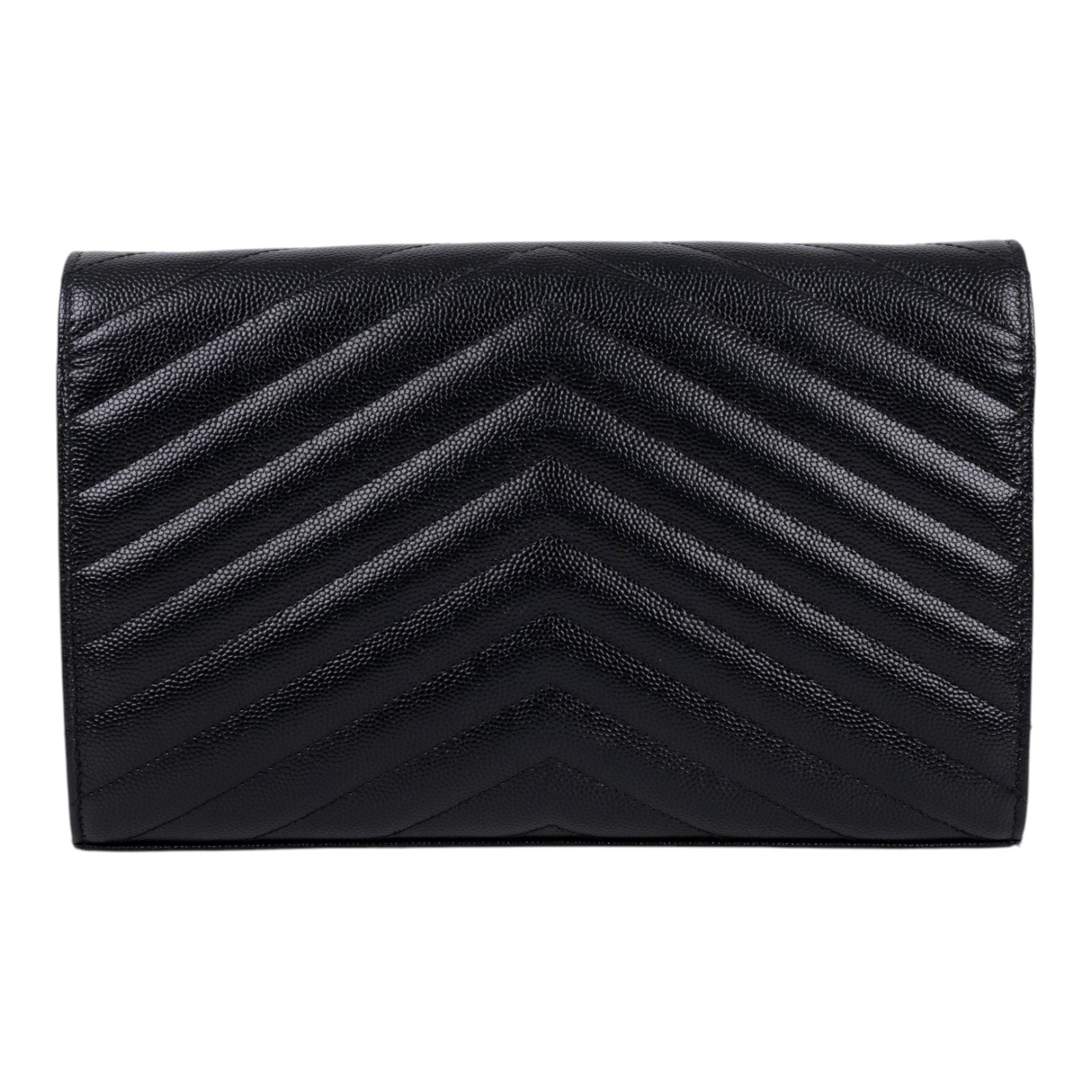 聖羅蘭 YSL SAINT LAURENT Cassandre 經典粒面皮革 鏈條 錢包 金色五金 377828BOW01  原廠盒子/防塵袋/購買證明