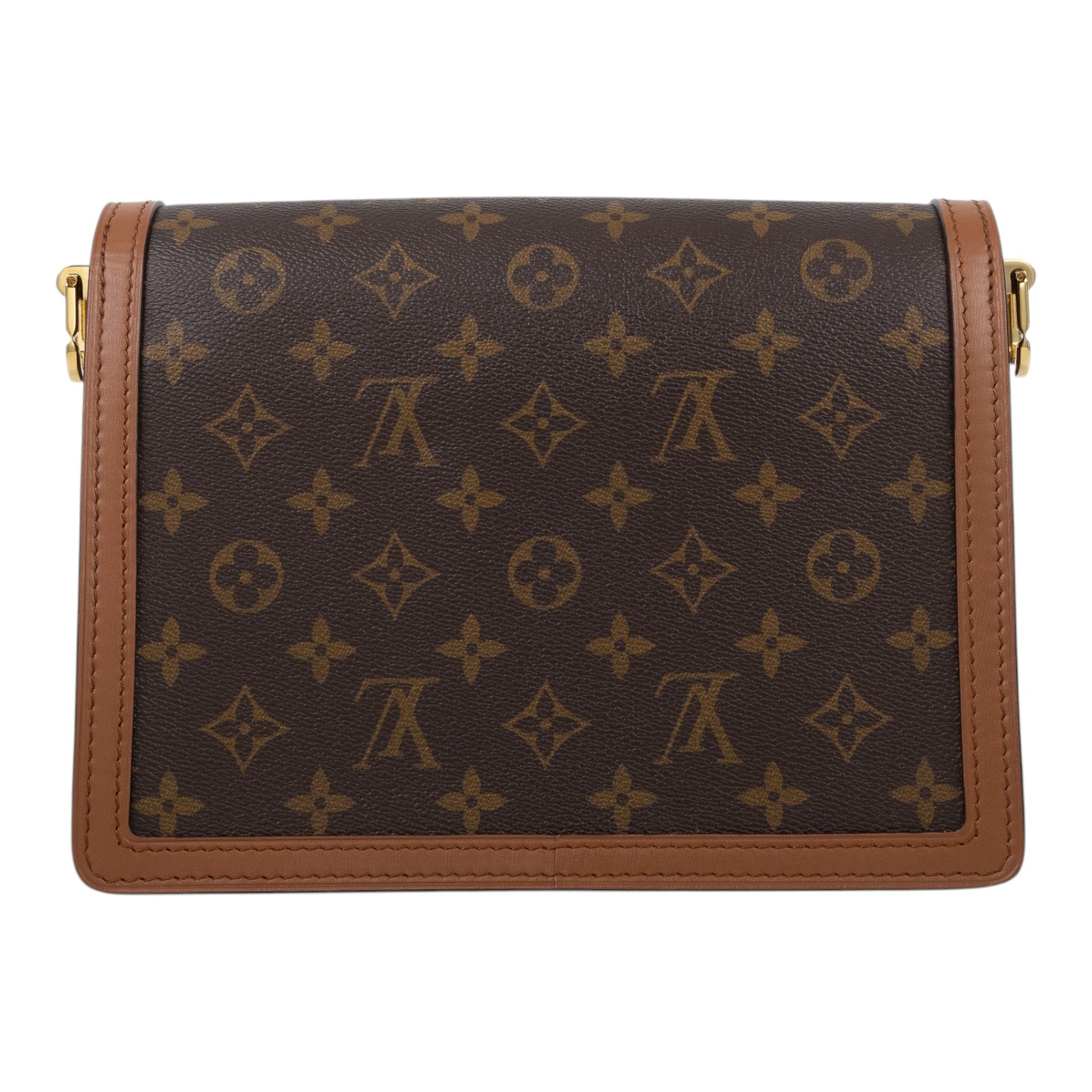 路易威登 LOUIS VUITTON Dauphine MM 手提包 雙色翻蓋斜背 鏈帶包 M45958 原花DAUPHINE MM 防塵袋/背帶2/購買證明