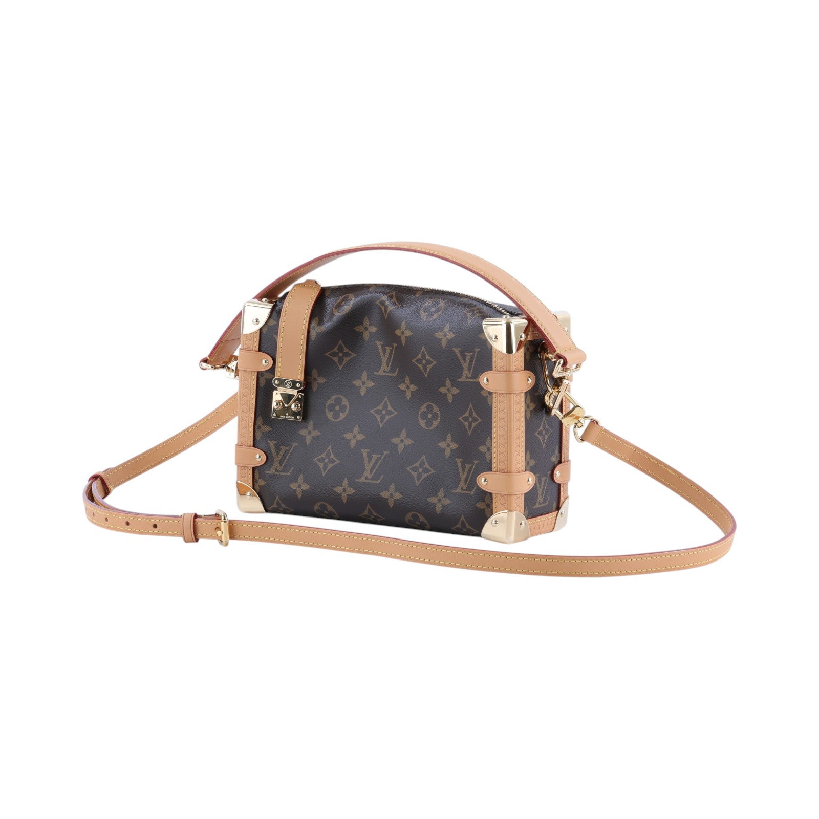 路易威登 LOUIS VUITTON Side Trunk MM 老花 手提 肩背 箱包 M46358 晶片款  防塵袋/背帶X2(消磁)