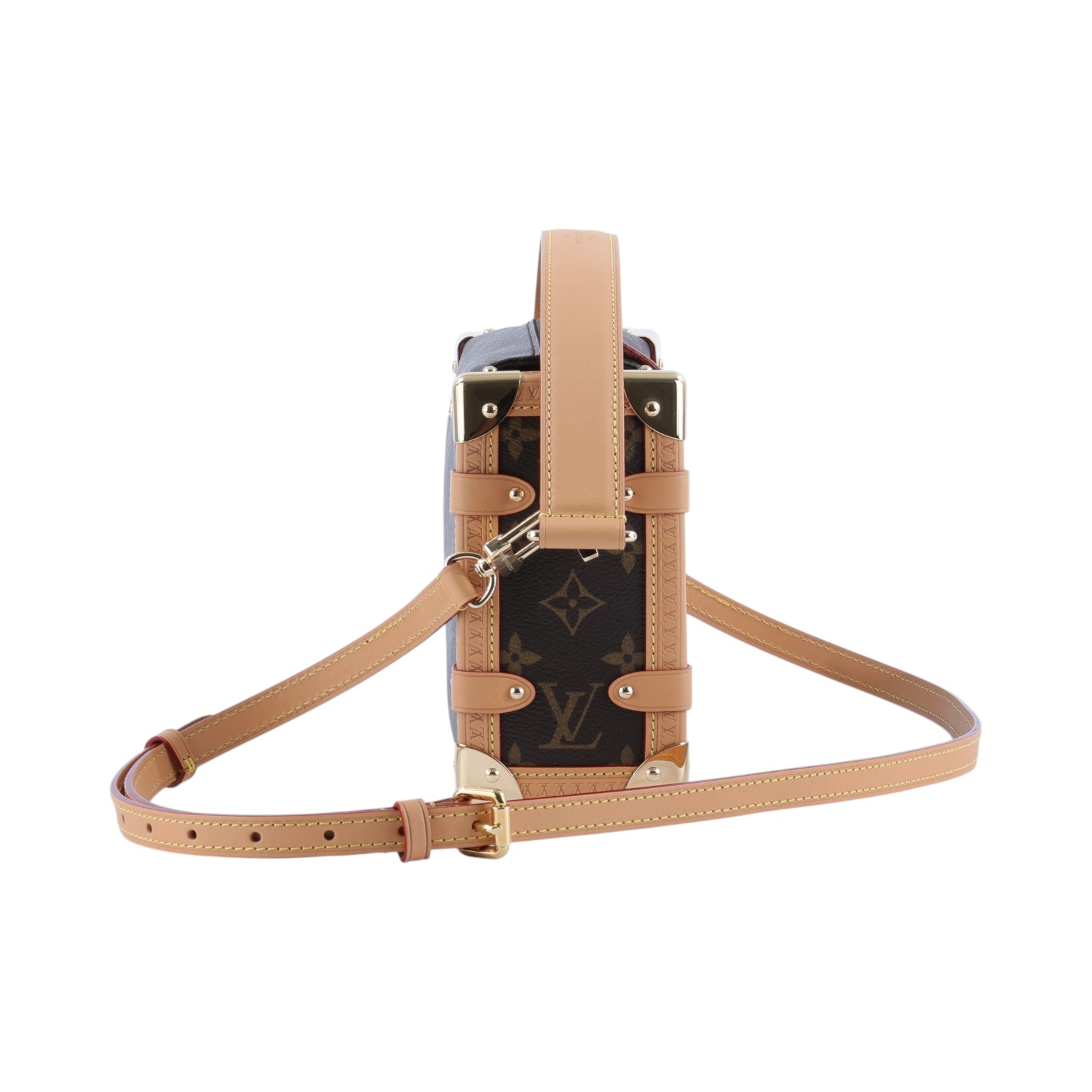 路易威登 LOUIS VUITTON Side Trunk MM 老花 手提 肩背 箱包 M46358 晶片款  防塵袋/背帶X2(消磁)