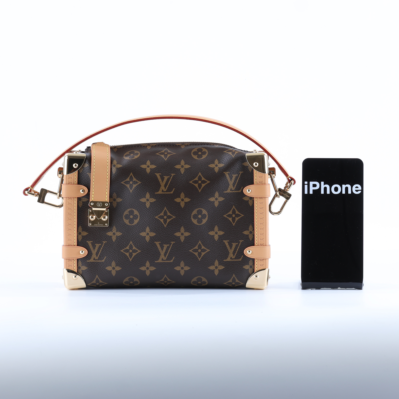 路易威登 LOUIS VUITTON Side Trunk MM 老花 手提 肩背 箱包 M46358 晶片款  防塵袋/背帶X2(消磁)