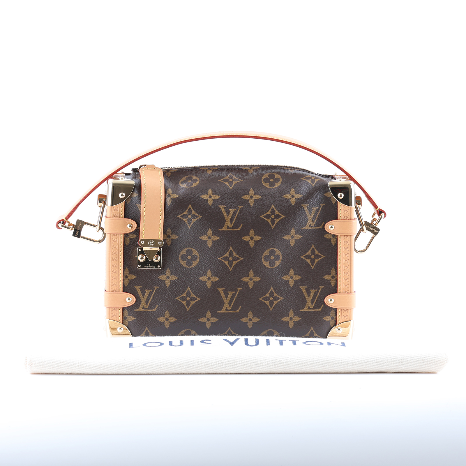 路易威登 LOUIS VUITTON Side Trunk MM 老花 手提 肩背 箱包 M46358 晶片款  防塵袋/背帶X2(消磁)