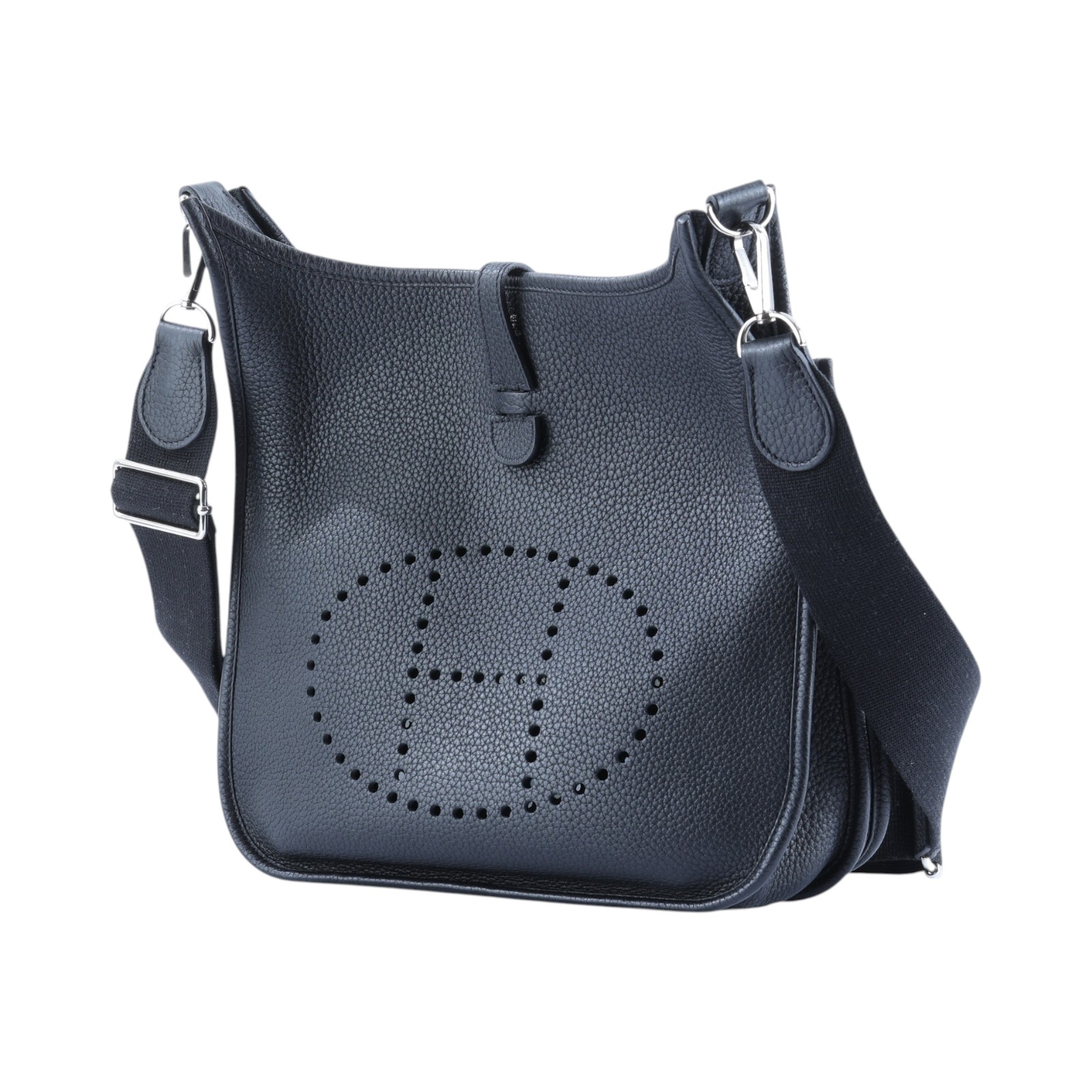 愛馬仕 Hermes Evelyne Bag 伊芙琳包 29 馬蹄型 EV29 口O刻 EVELYNE PM 黑 防塵袋/背帶