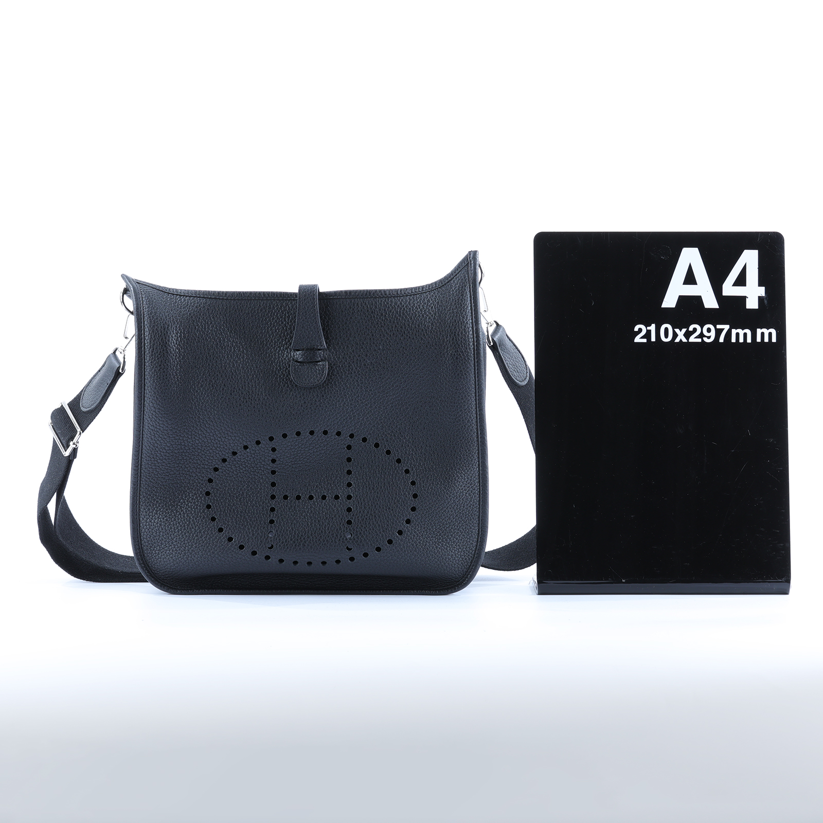 愛馬仕 Hermes Evelyne Bag 伊芙琳包 29 馬蹄型 EV29 口O刻 EVELYNE PM 黑 防塵袋/背帶