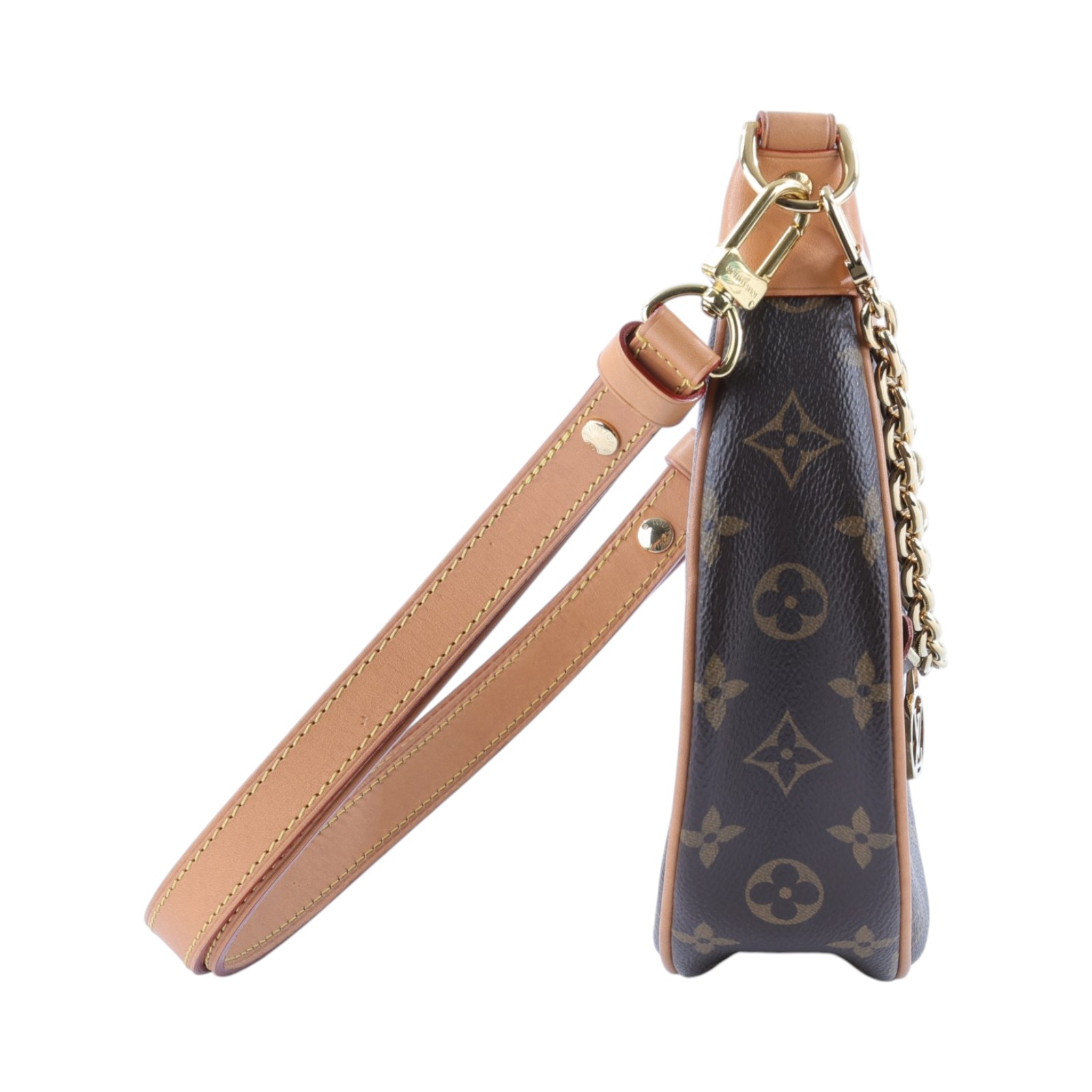 路易威登 LOUIS VUITTON Loop 半月 法棍包 豌豆包 老花 腋下單肩包 M81098 晶片款 原花LOOP彎月包 PM 背帶2