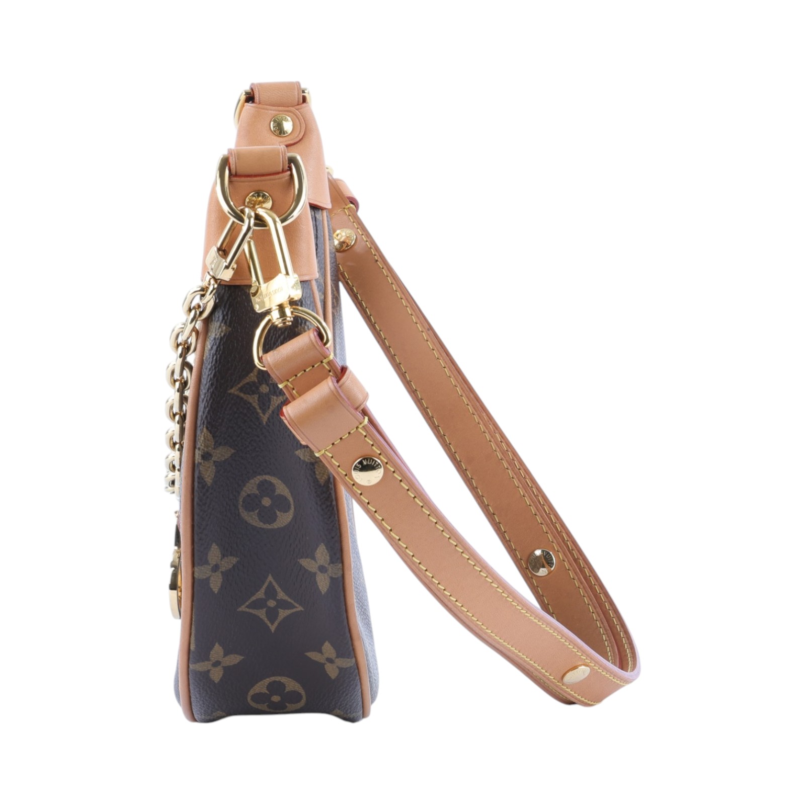 路易威登 LOUIS VUITTON Loop 半月 法棍包 豌豆包 老花 腋下單肩包 M81098 晶片款 原花LOOP彎月包 PM 背帶2