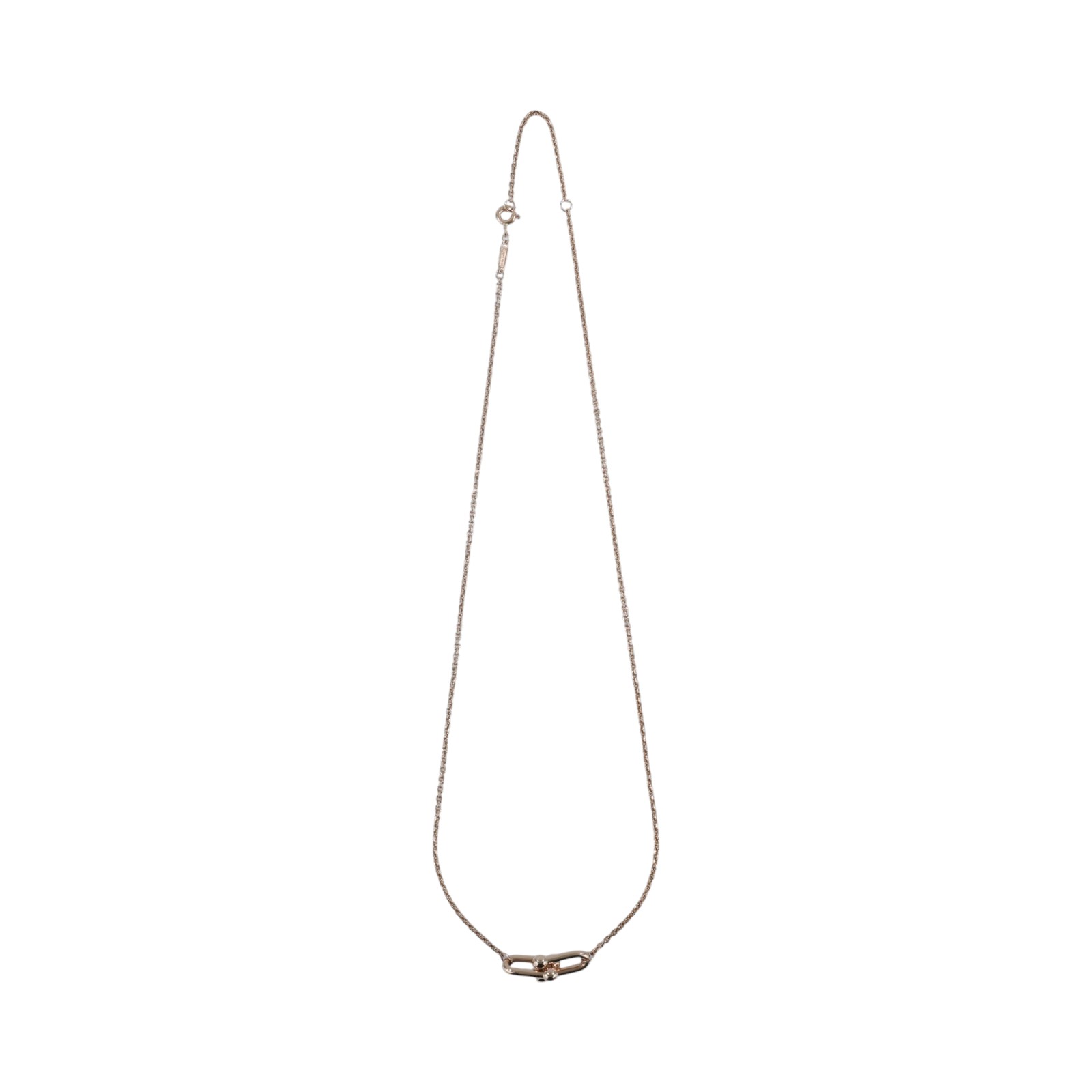 蒂芙尼 TIFFANY＆CO. HardWear 雙鏈結扣環項鍊 小型款 75060726  原廠盒子/防塵袋/購買證明