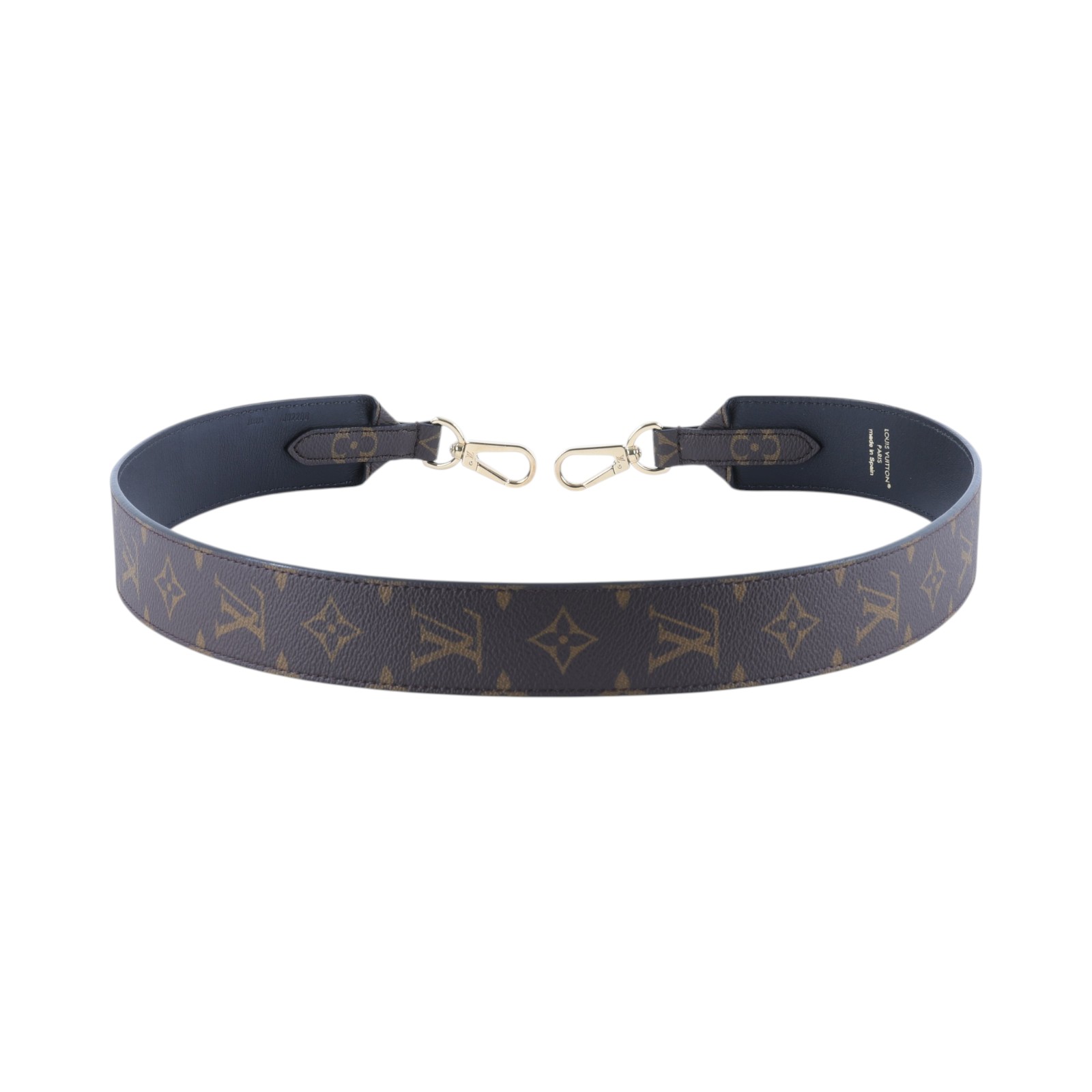 路易威登 LOUIS VUITTON Monogram 肩背帶 黑色 J02288 原花背帶 原廠盒子/防塵袋