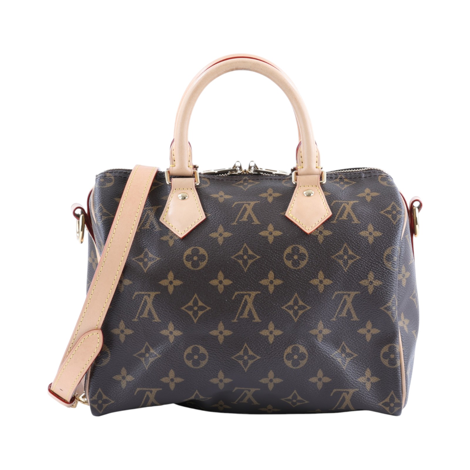 路易威登 LOUIS VUITTON Speedy Bandoulière 25  波士頓包 手提包 經典帆布 M46977 晶片款  原廠盒子/防塵袋/背帶/鎖頭/鑰匙/購買證明