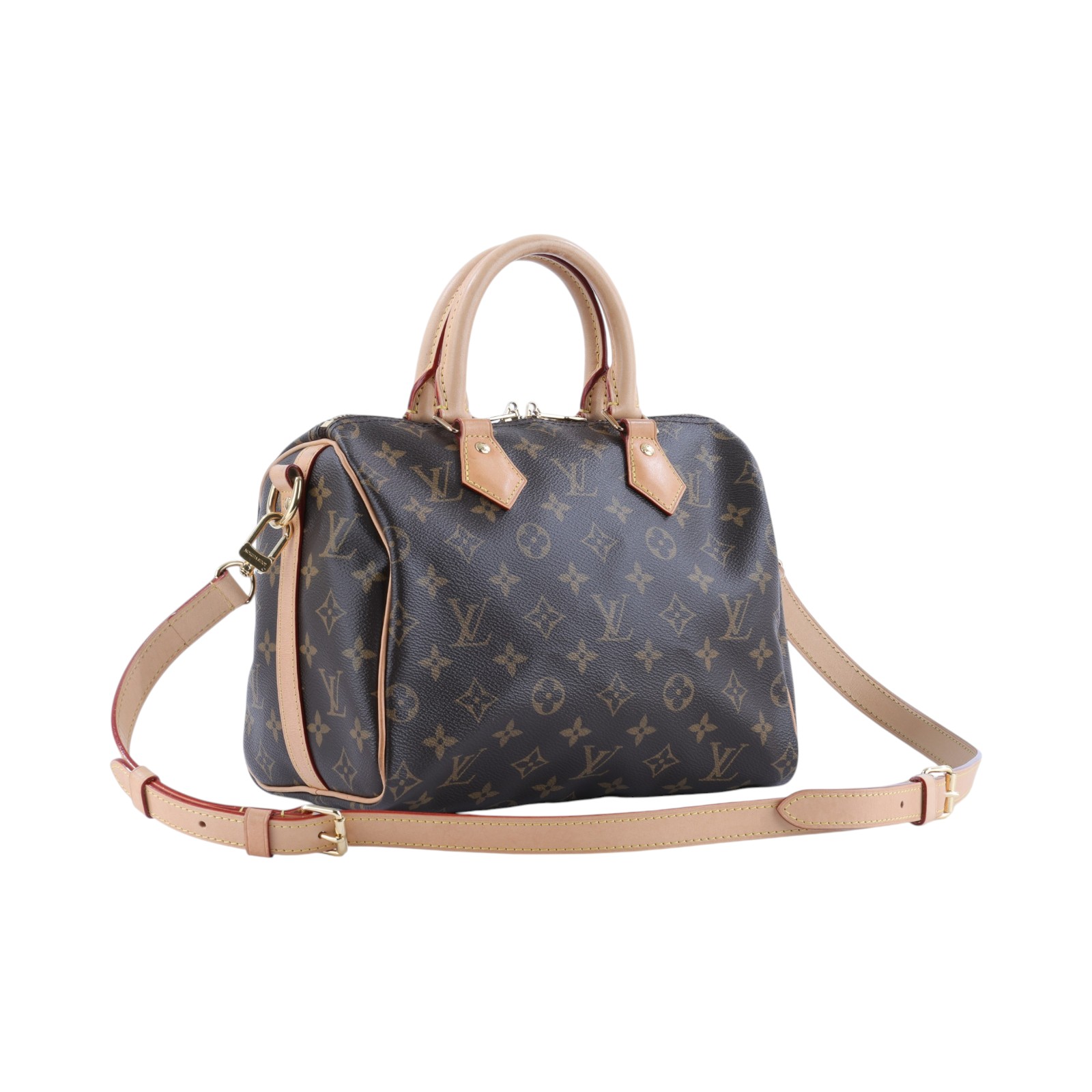 路易威登 LOUIS VUITTON Speedy Bandoulière 25  波士頓包 手提包 經典帆布 M46977 晶片款  原廠盒子/防塵袋/背帶/鎖頭/鑰匙/購買證明