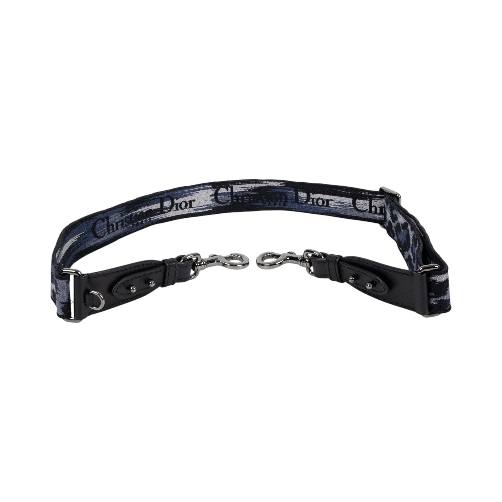 迪奧 CHRISTIAN DIOR 刺繡 肩帶 背帶 S8552CRHM 藍黑豹紋肩背帶 防塵袋