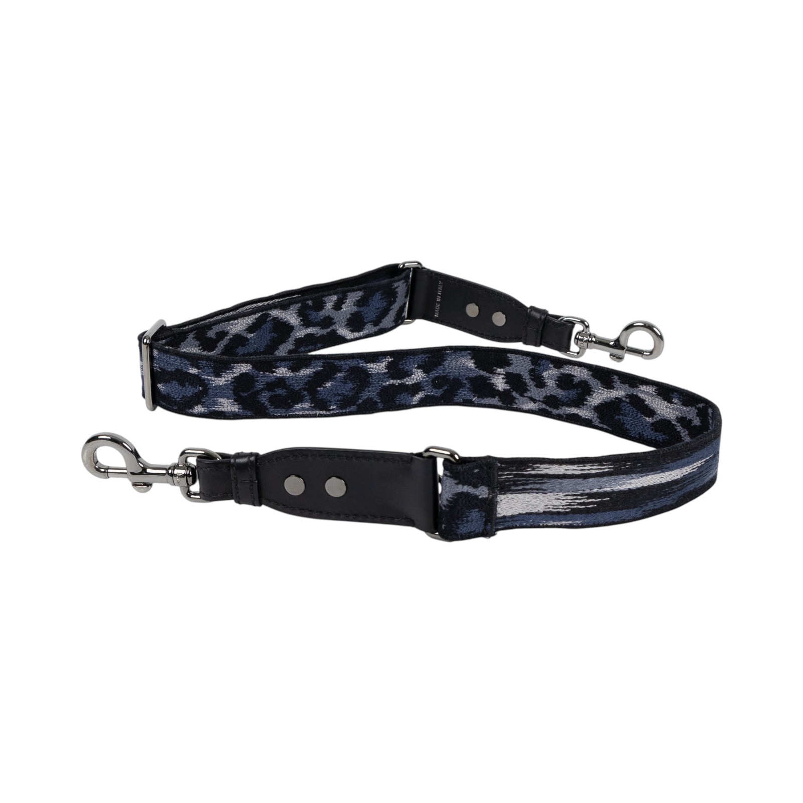 迪奧 CHRISTIAN DIOR 刺繡 肩帶 背帶 S8552CRHM 藍黑豹紋肩背帶 防塵袋