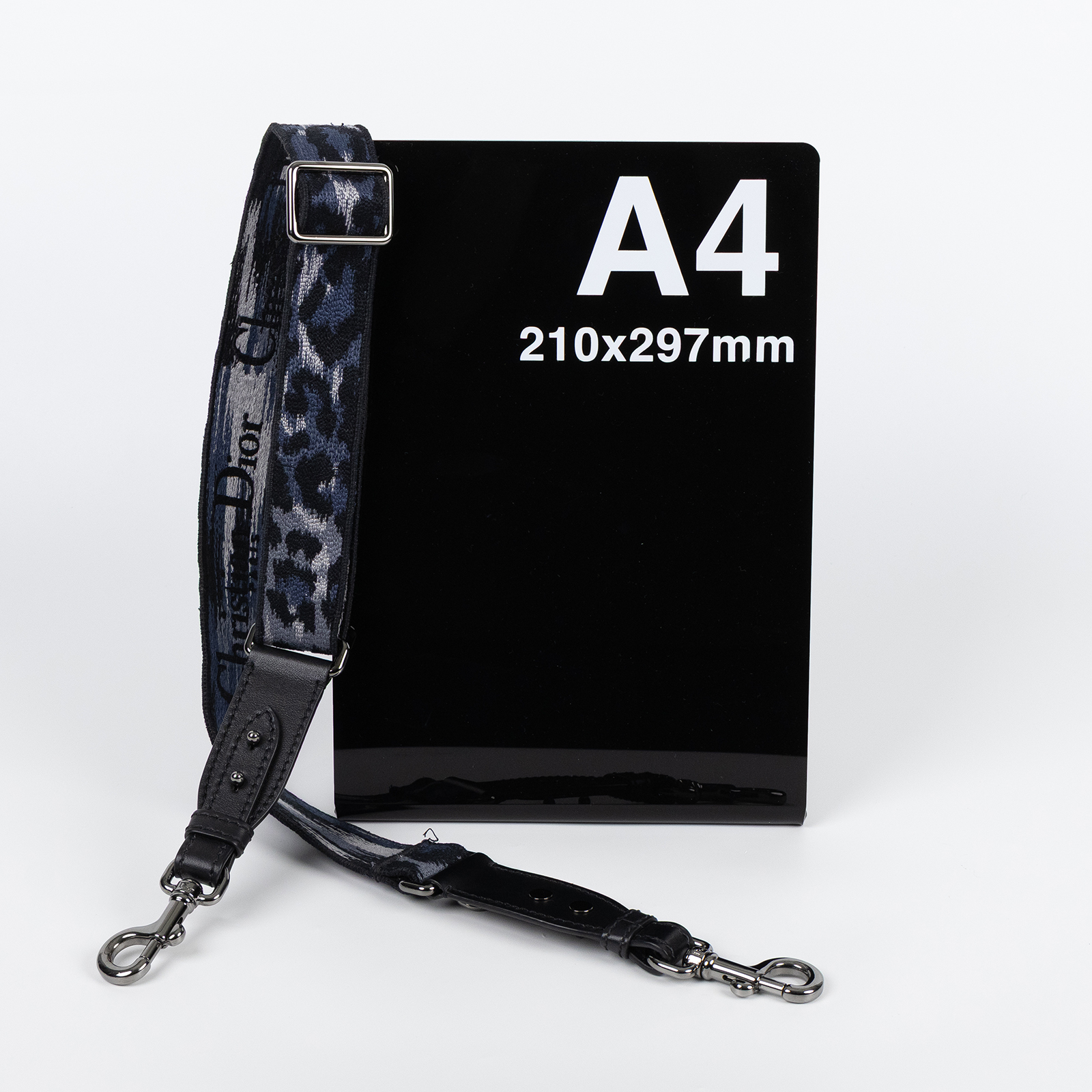 迪奧 CHRISTIAN DIOR 刺繡 肩帶 背帶 S8552CRHM 藍黑豹紋肩背帶 防塵袋