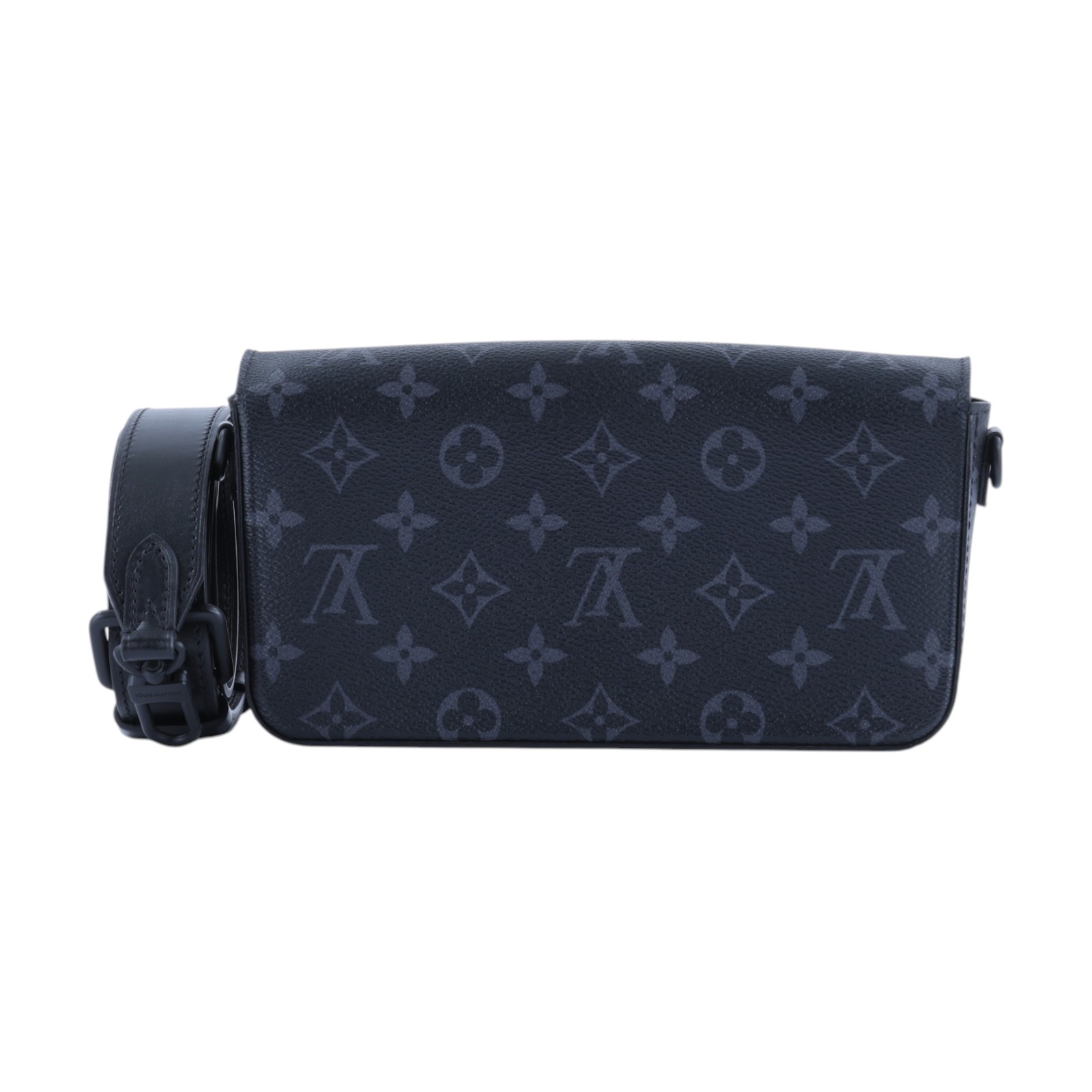 路易威登 LOUIS VUITTON Montsouris 可穿戴式錢包 M83567 晶片款 黑色原花可穿戴式郵差包 防塵袋/原廠盒子