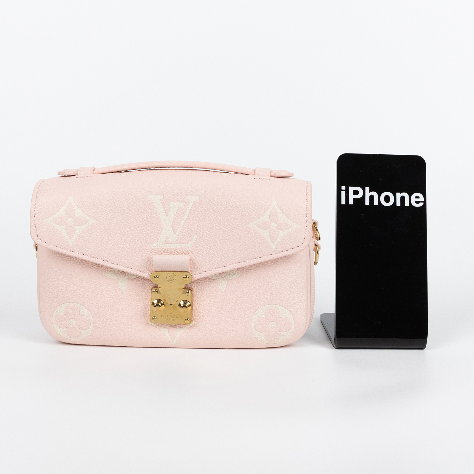 路易威登 LOUIS VUITTON Pochette Métis East West 鏈條 郵差包 腋下單肩包 黑色 米色 M46596 晶片款  防塵袋/背帶