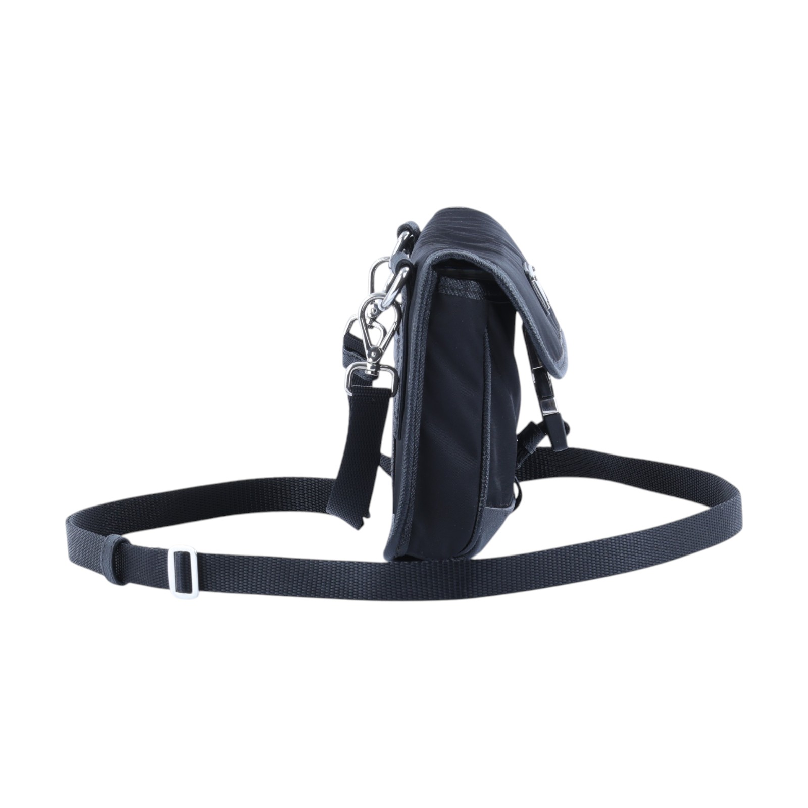 普拉達 PRADA Re-Nylon Saffiano 皮革 智能手機保護套 2ZH108_2DMH 黑尼龍手機包 原廠盒子/防塵袋/保證卡/背帶