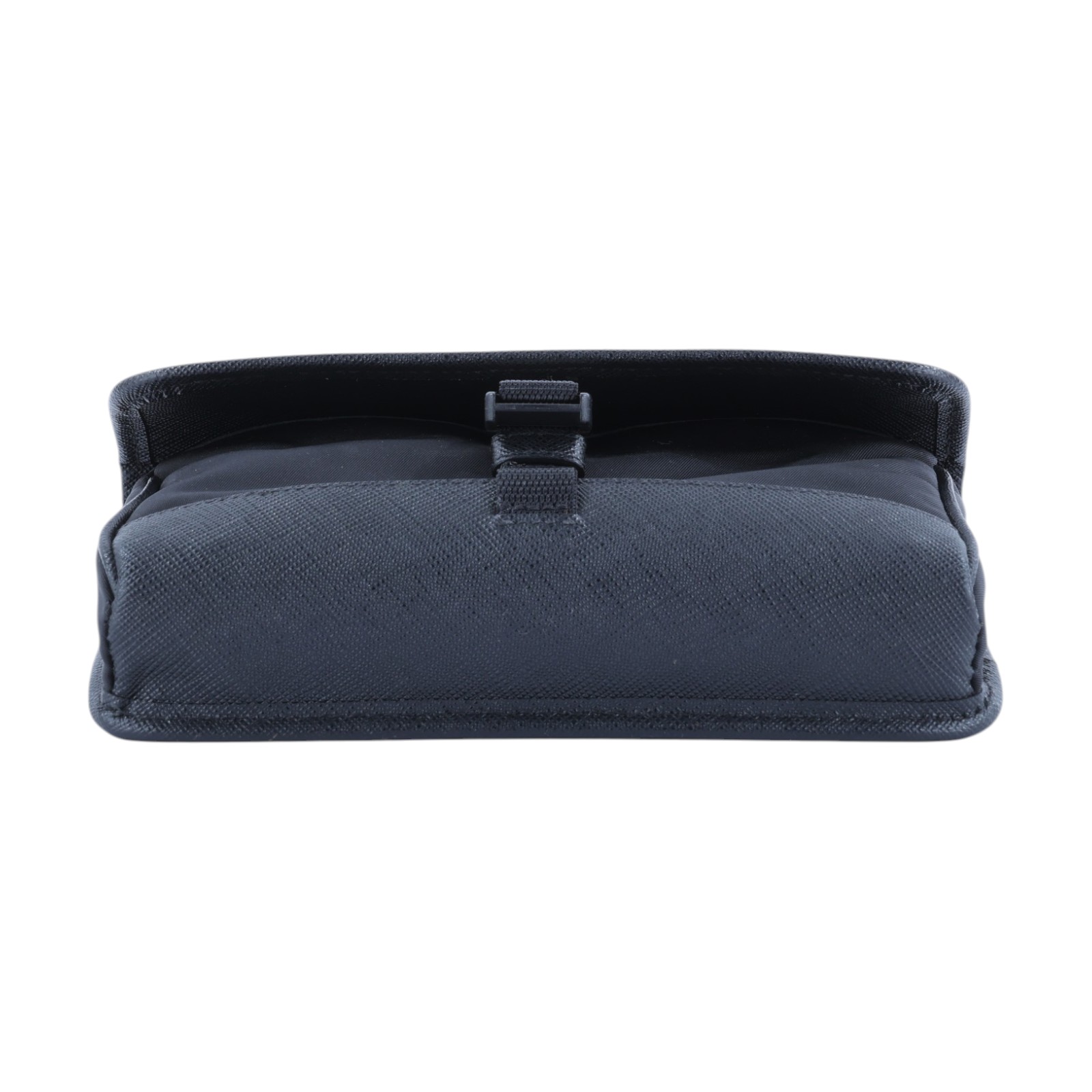 普拉達 PRADA Re-Nylon Saffiano 皮革 智能手機保護套 2ZH108_2DMH 黑尼龍手機包 原廠盒子/防塵袋/保證卡/背帶