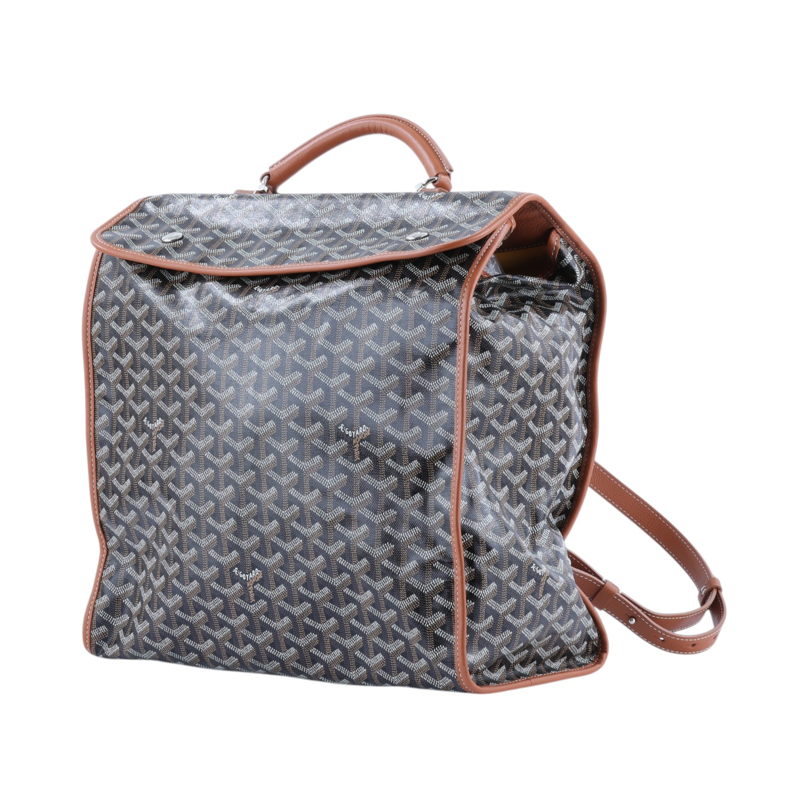 高雅德 GOYARD Saint Leger MM 背包 STLEGEMMLTY 黑SAINT LEGER翻蓋折疊後背包 無附屬品
