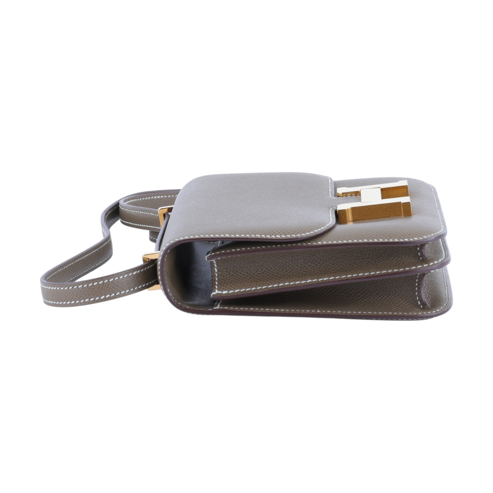 愛馬仕 Hermes Constance Bag 康康包 MIni 18  金色五金 大象灰 H083905CC18 /UCT514GU  原廠盒子/防塵袋/香港購買證明/鏡子