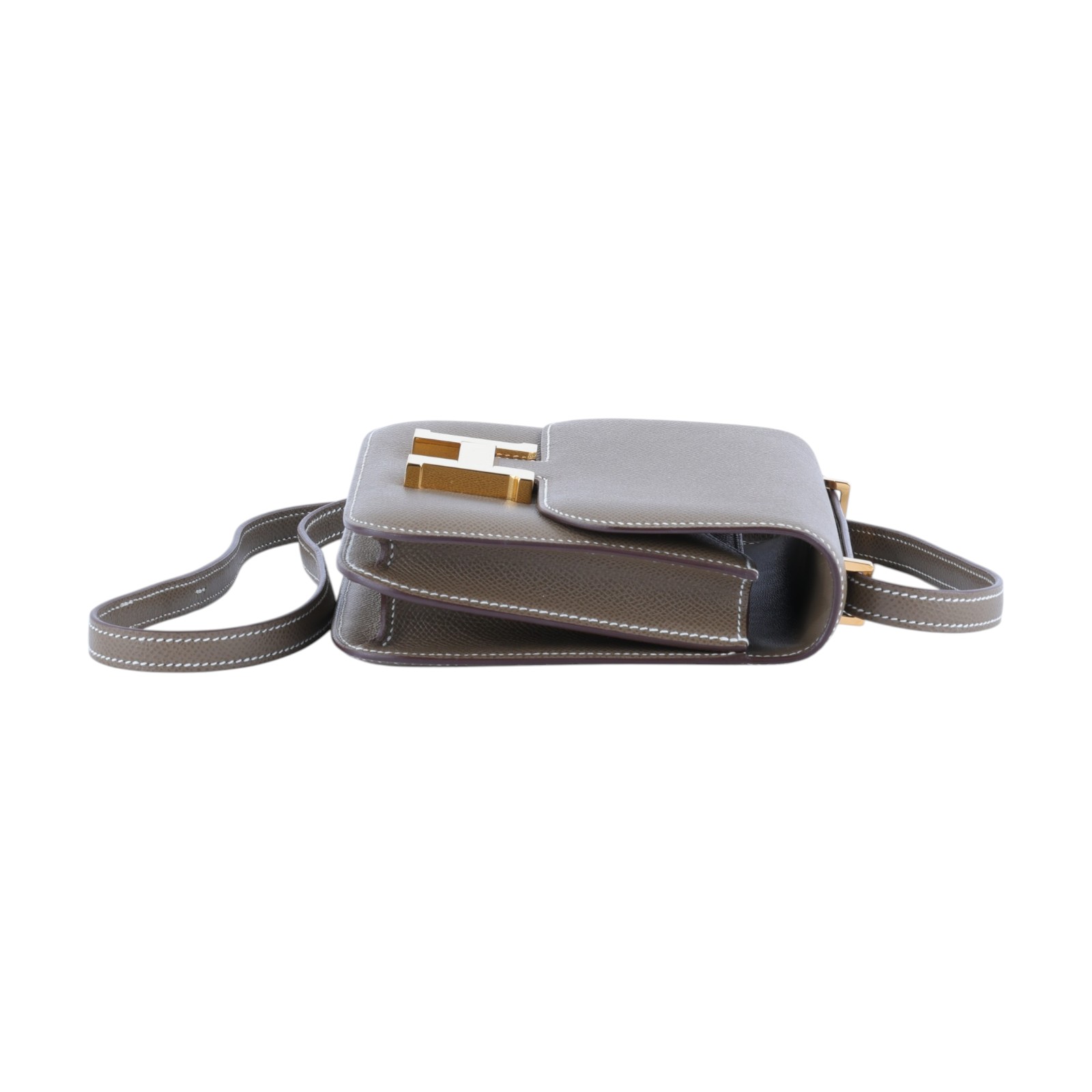 愛馬仕 Hermes Constance Bag 康康包 MIni 18  金色五金 大象灰 H083905CC18 /UCT514GU  原廠盒子/防塵袋/香港購買證明/鏡子